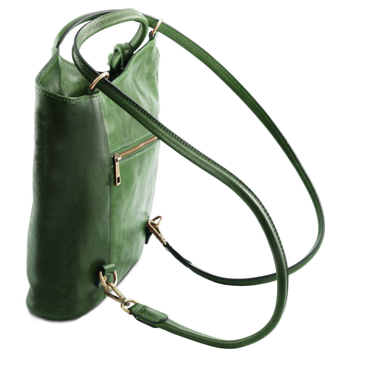 Patty - Sac en cuir convertible en sac à dos - Vert (TL141497)
