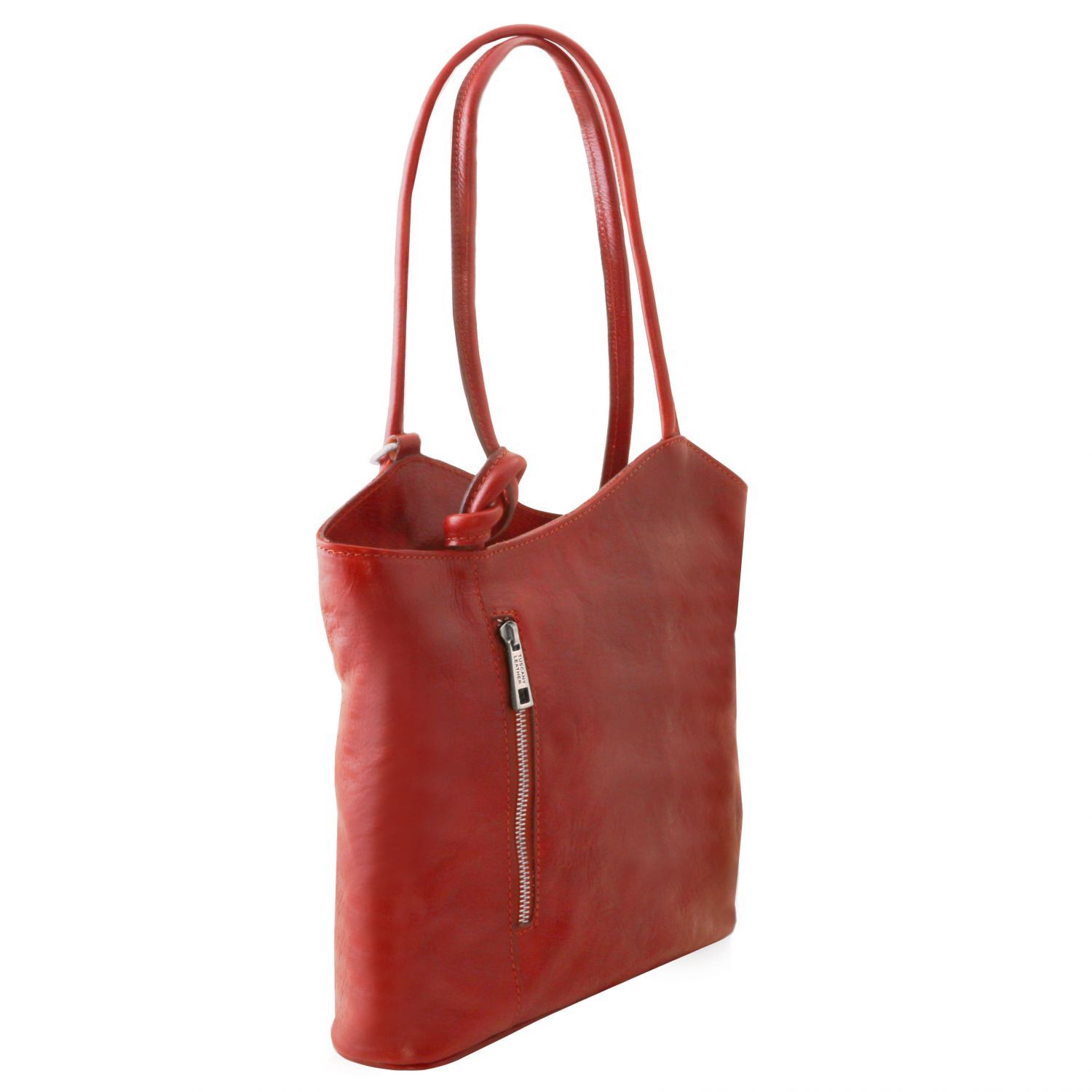 Patty - Sac en cuir convertible en sac à dos - Rouge (TL141497)