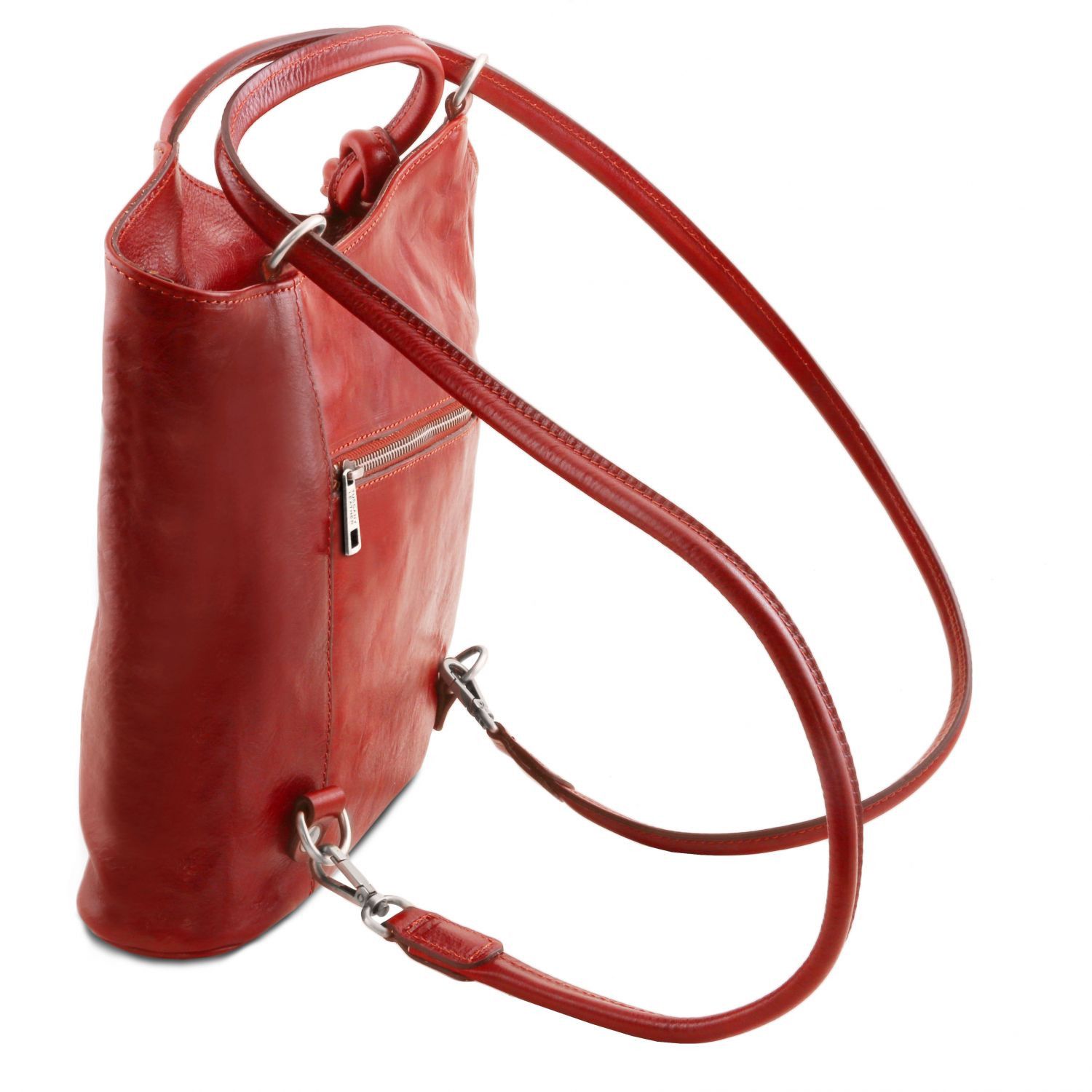 Patty - Sac en cuir convertible en sac à dos - Rouge (TL141497)
