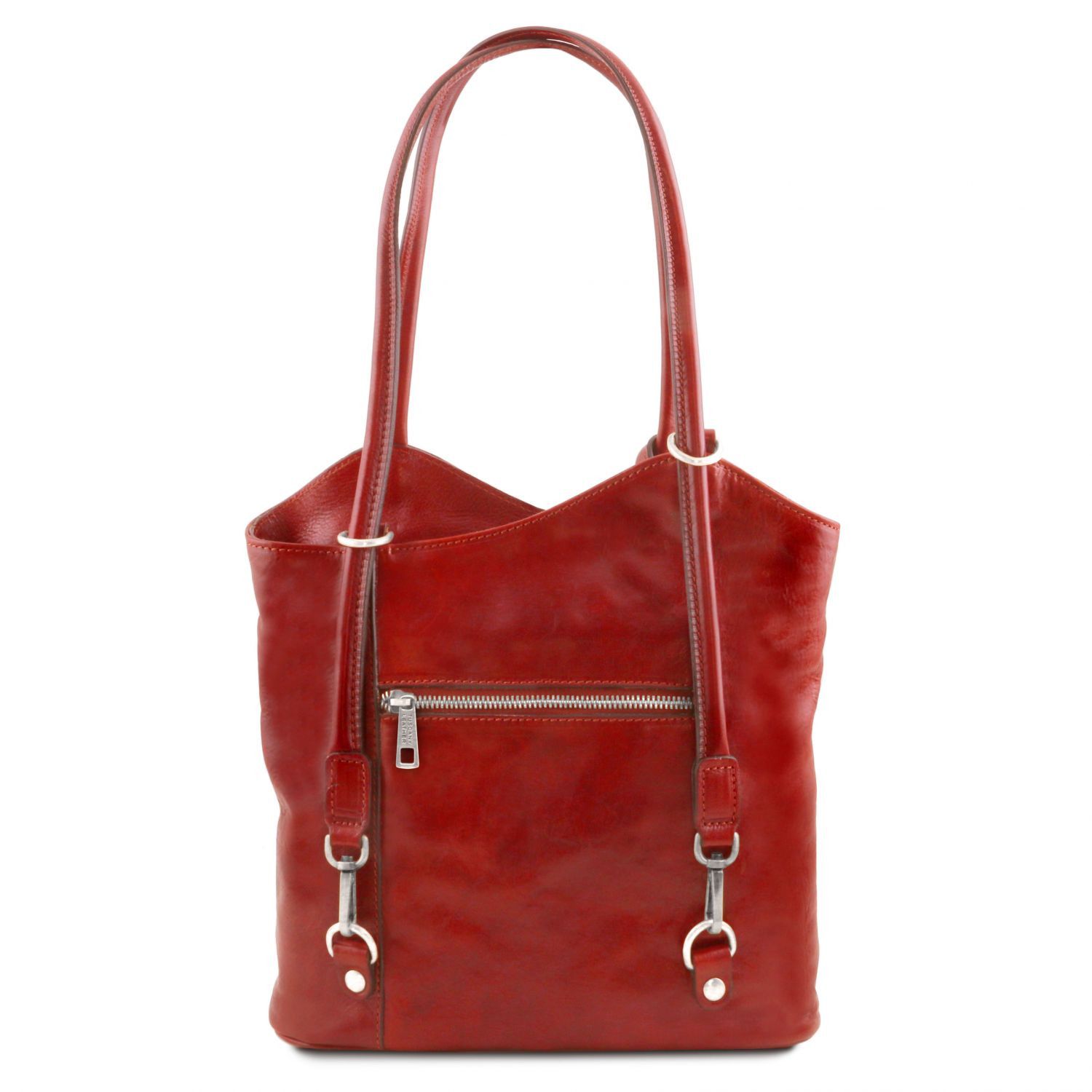 Patty - Sac en cuir convertible en sac à dos - Rouge (TL141497)