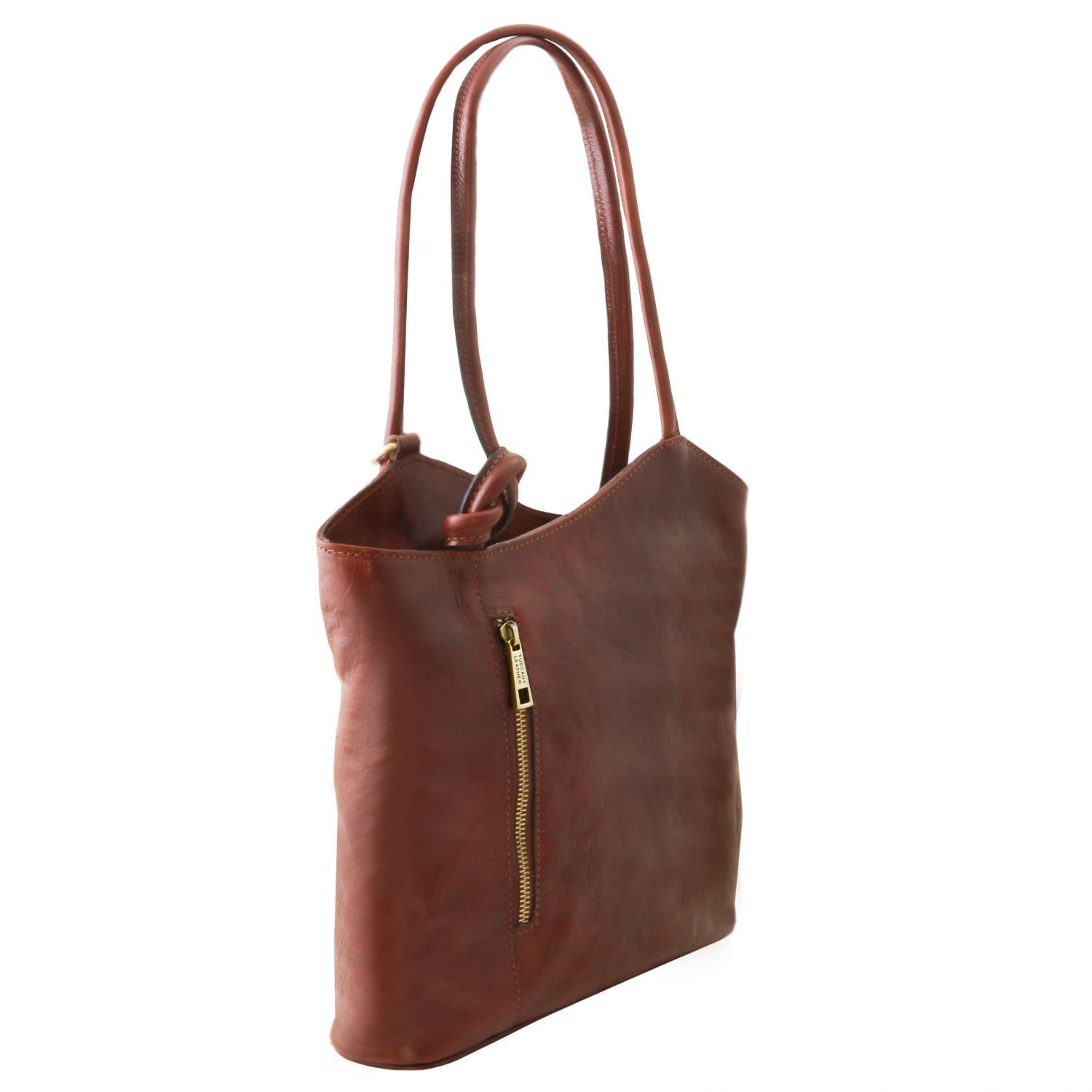 Patty - Sac en cuir convertible en sac à dos - Marron (TL141497)