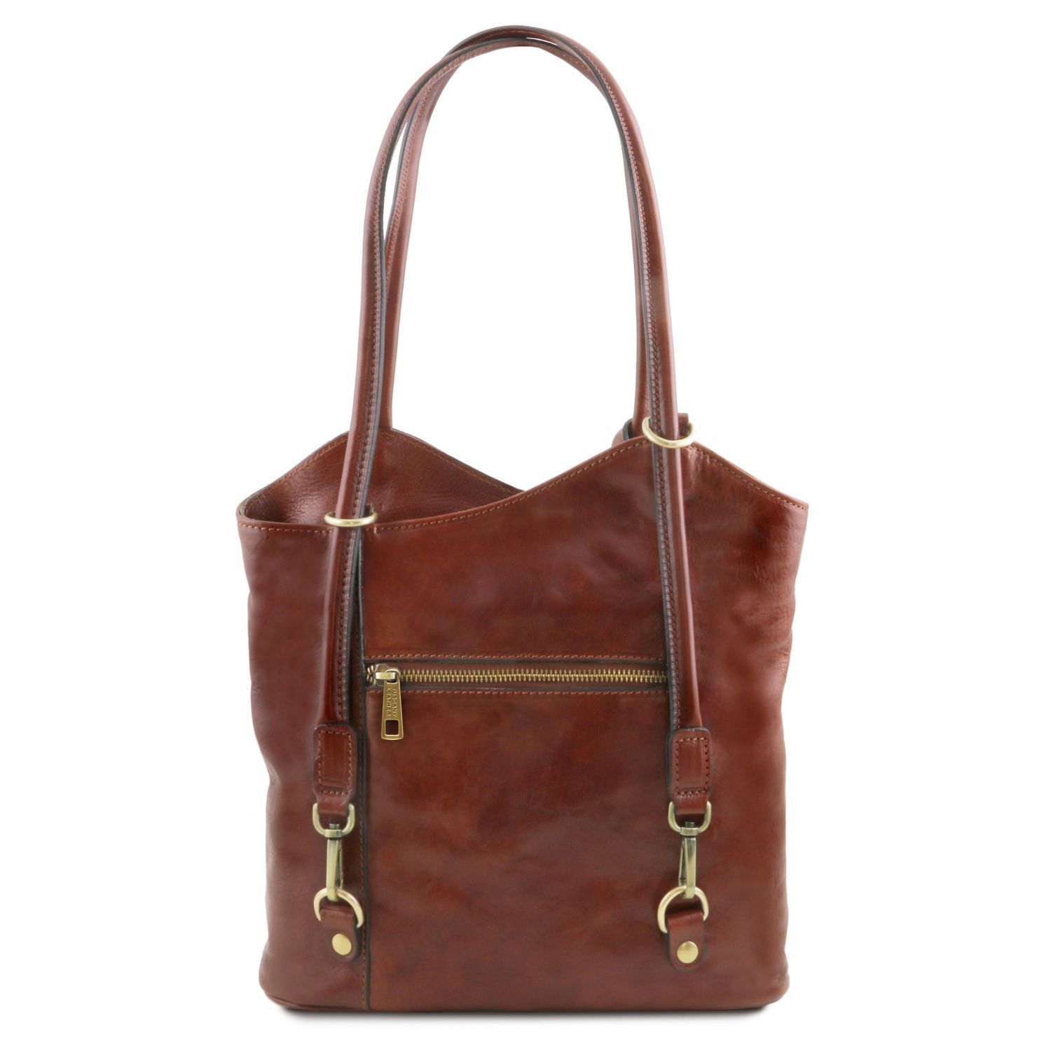 Patty - Sac en cuir convertible en sac à dos - Marron (TL141497)