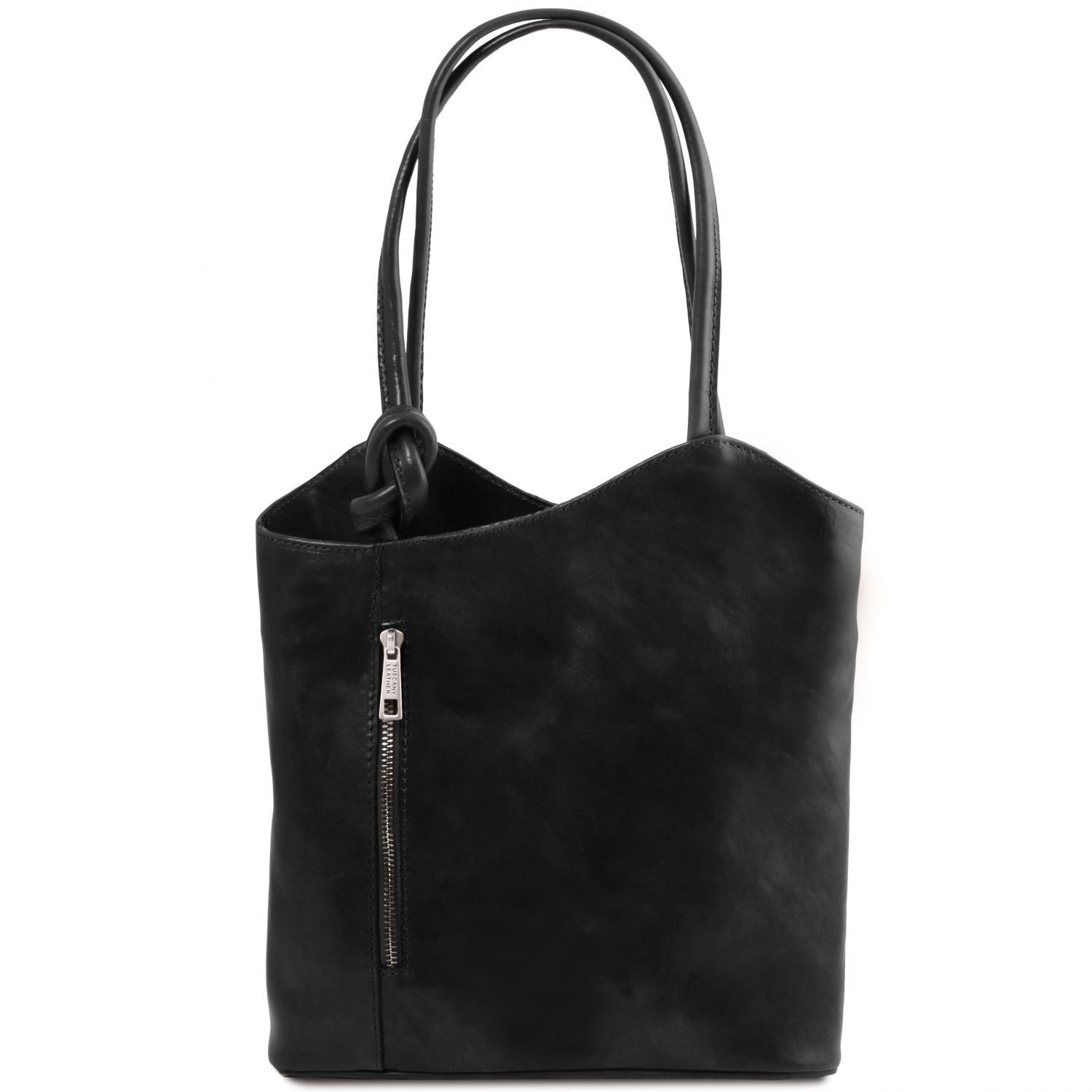 Patty - Sac en cuir convertible en sac à dos - Noir (TL141497)