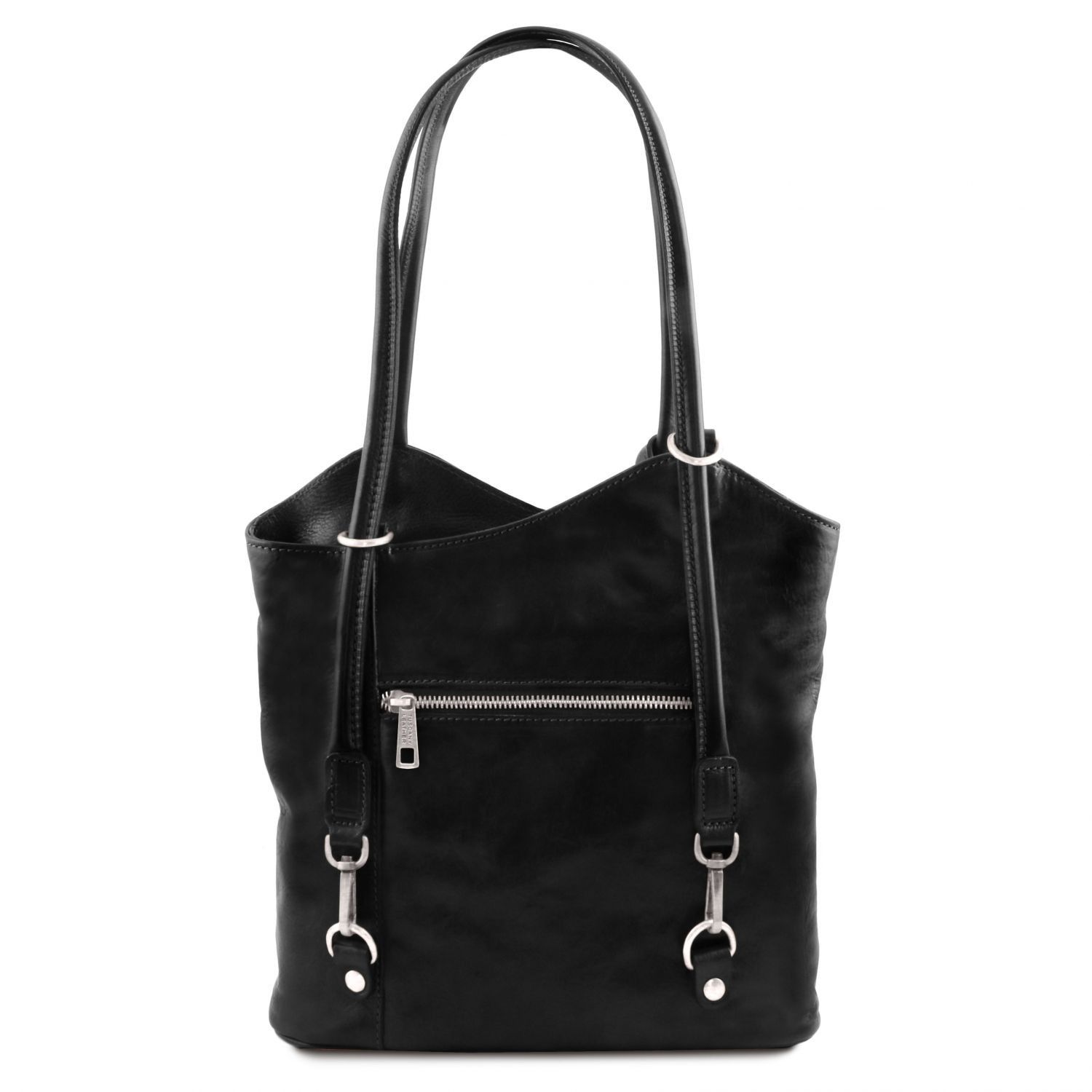 Patty - Sac en cuir convertible en sac à dos - Noir (TL141497)