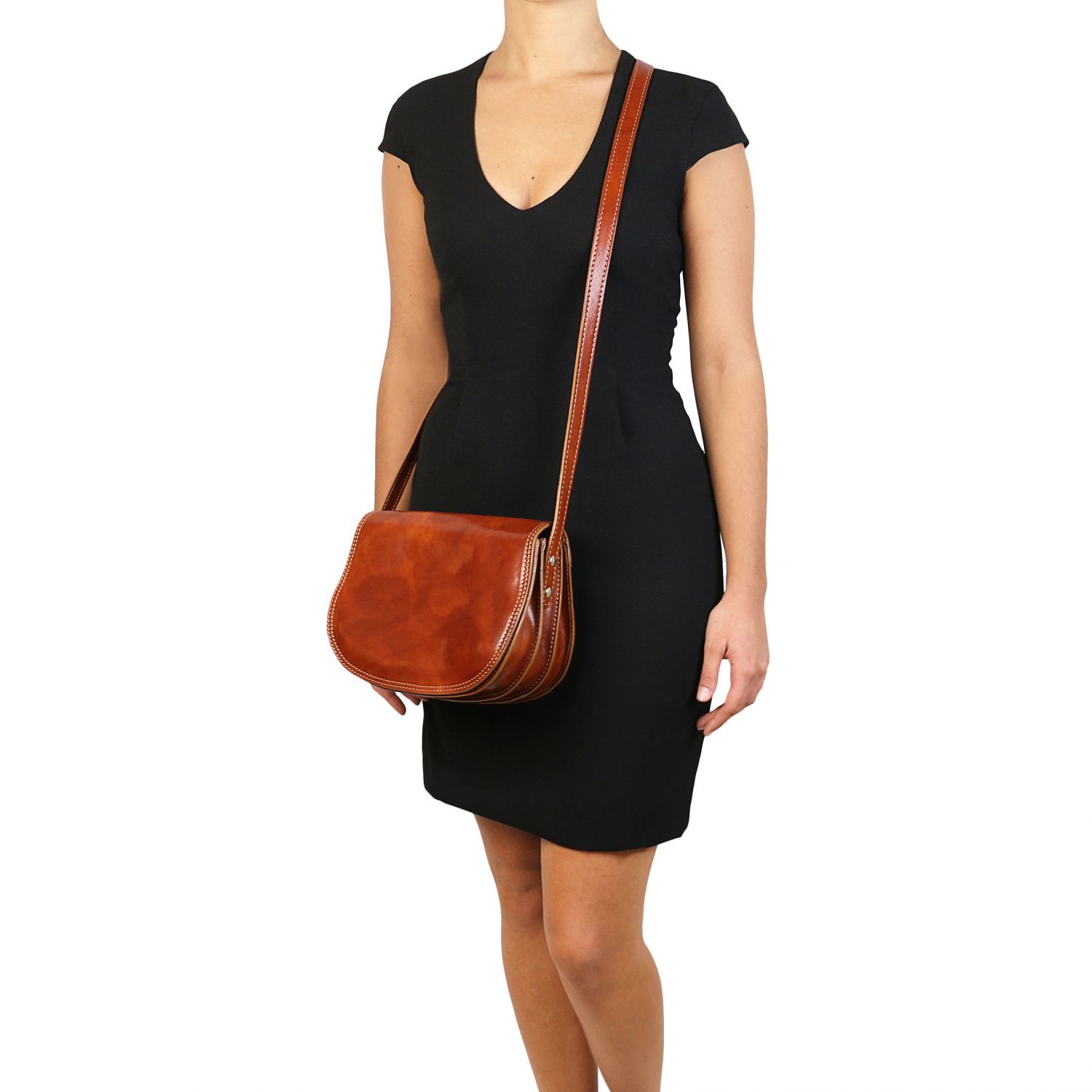 Isabella - Sac bandoulière en cuir - Miel (TL9031)