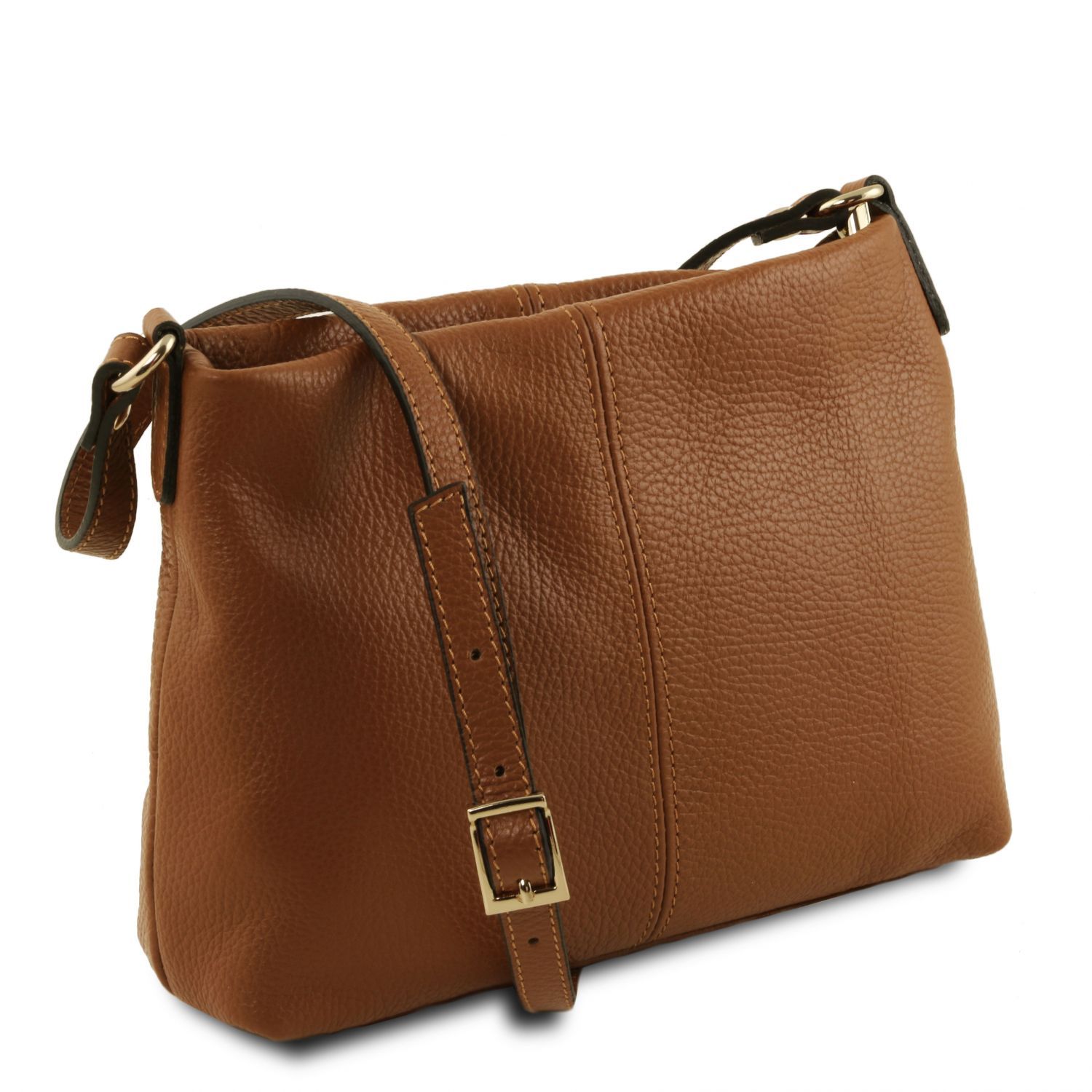 TL Bag - Sac bandoulière en cuir souple - Cognac (TL141720)