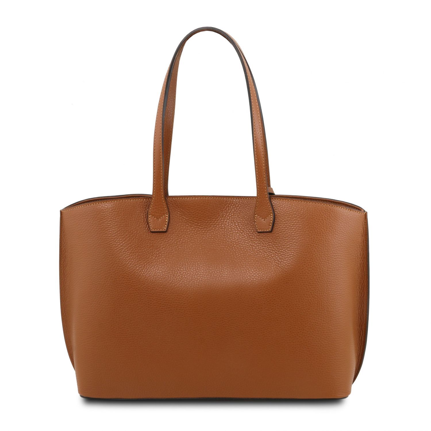 TL Bag - Sac shopping en cuir - Cognac (TL141828)