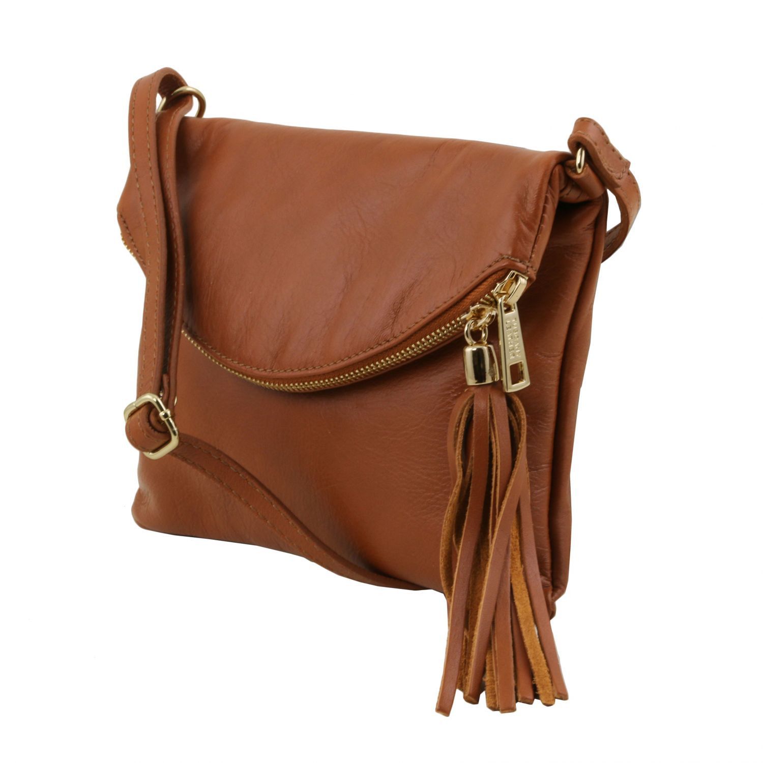 TL Young Bag - Sac bandoulière avec pompon - Cognac (TL141153)