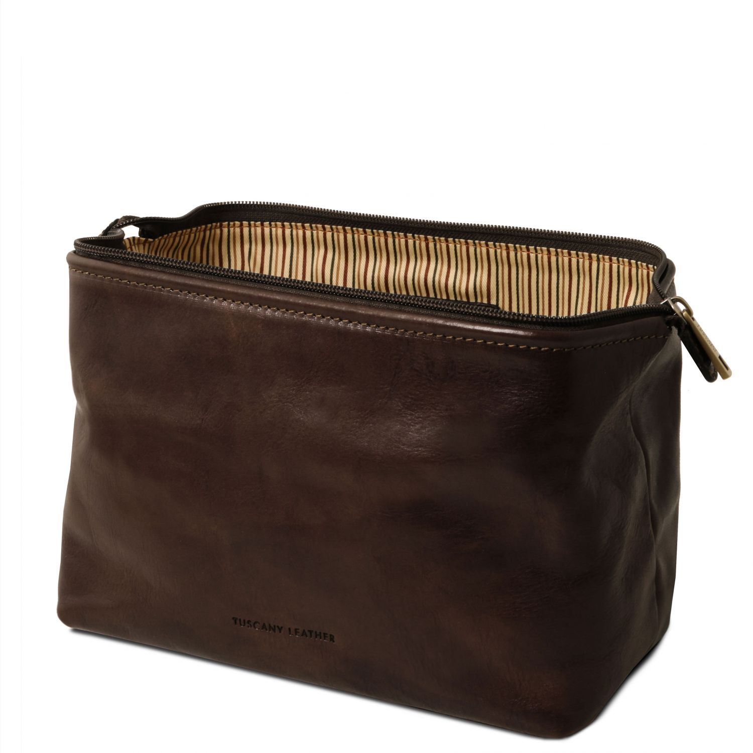 Smarty - Trousse de toilette en cuir - Petit modèle - Marron foncé (TL141220)