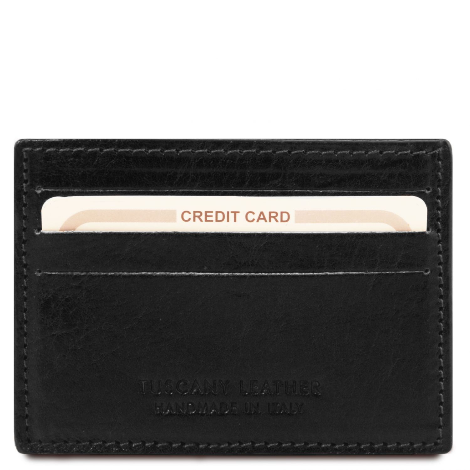 Elégant porte cartes de credit en cuir - Noir (TL141011)