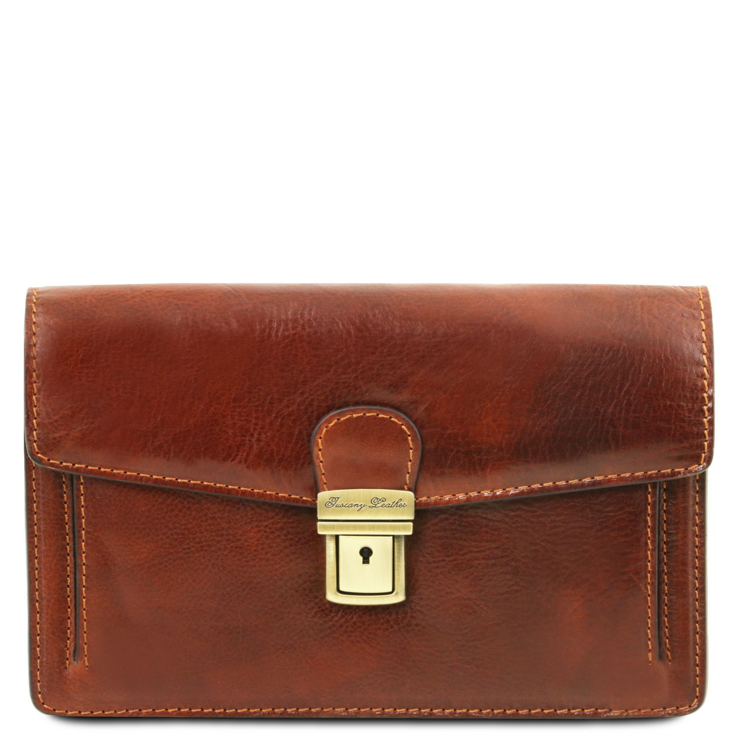 Tommy - Elégante pochette en cuir pour homme - Marron (TL141442)