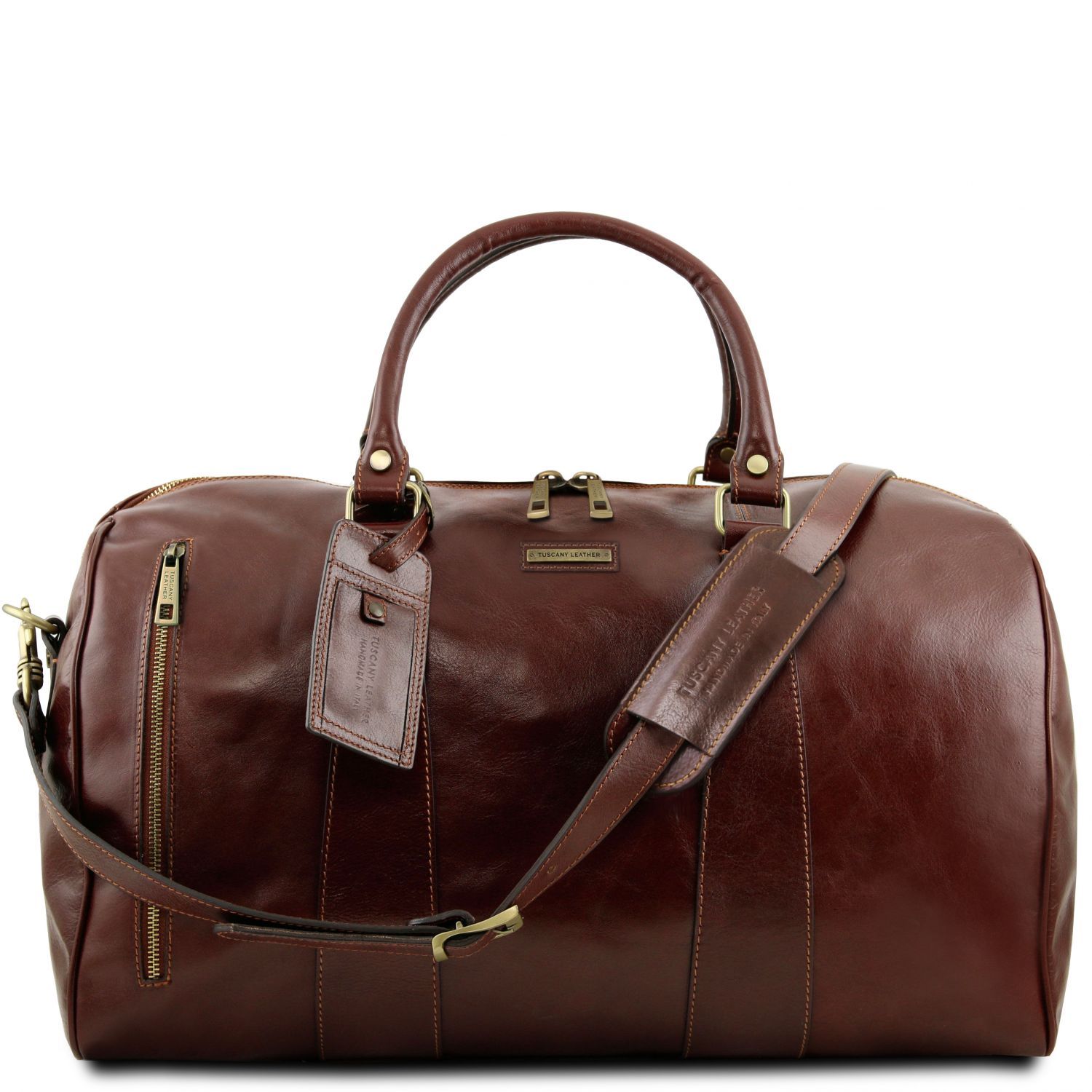 TL Voyager - Sac de voyage en cuir - Grand modèle - Marron (TL141794)