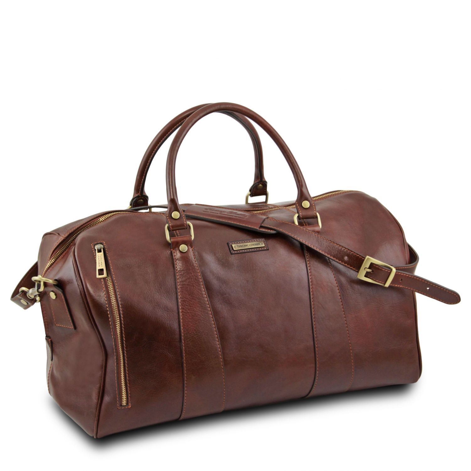 TL Voyager - Sac de voyage en cuir - Grand modèle - Marron (TL141794)