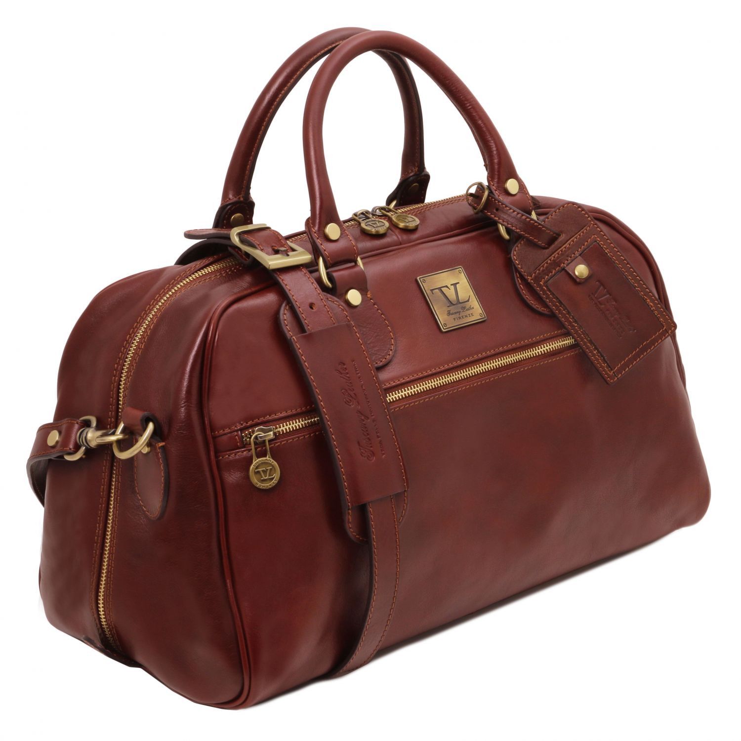 TL Voyager - Sac de voyage en cuir - Petit modèle - Marron (TL141405)