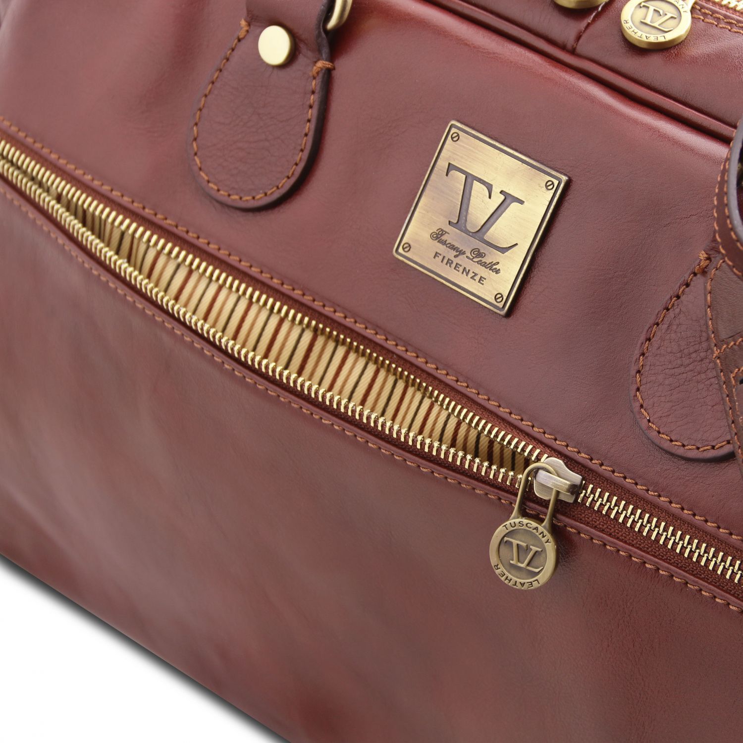 TL Voyager - Sac de voyage en cuir - Petit modèle - Marron (TL141405)