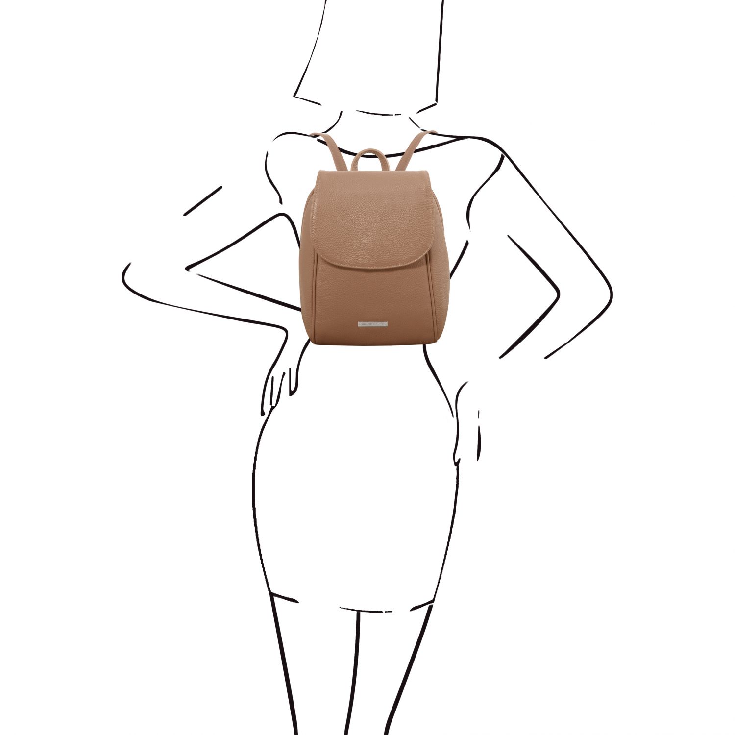 TL Bag - Sac à dos en cuir souple - Taupe (TL141905)