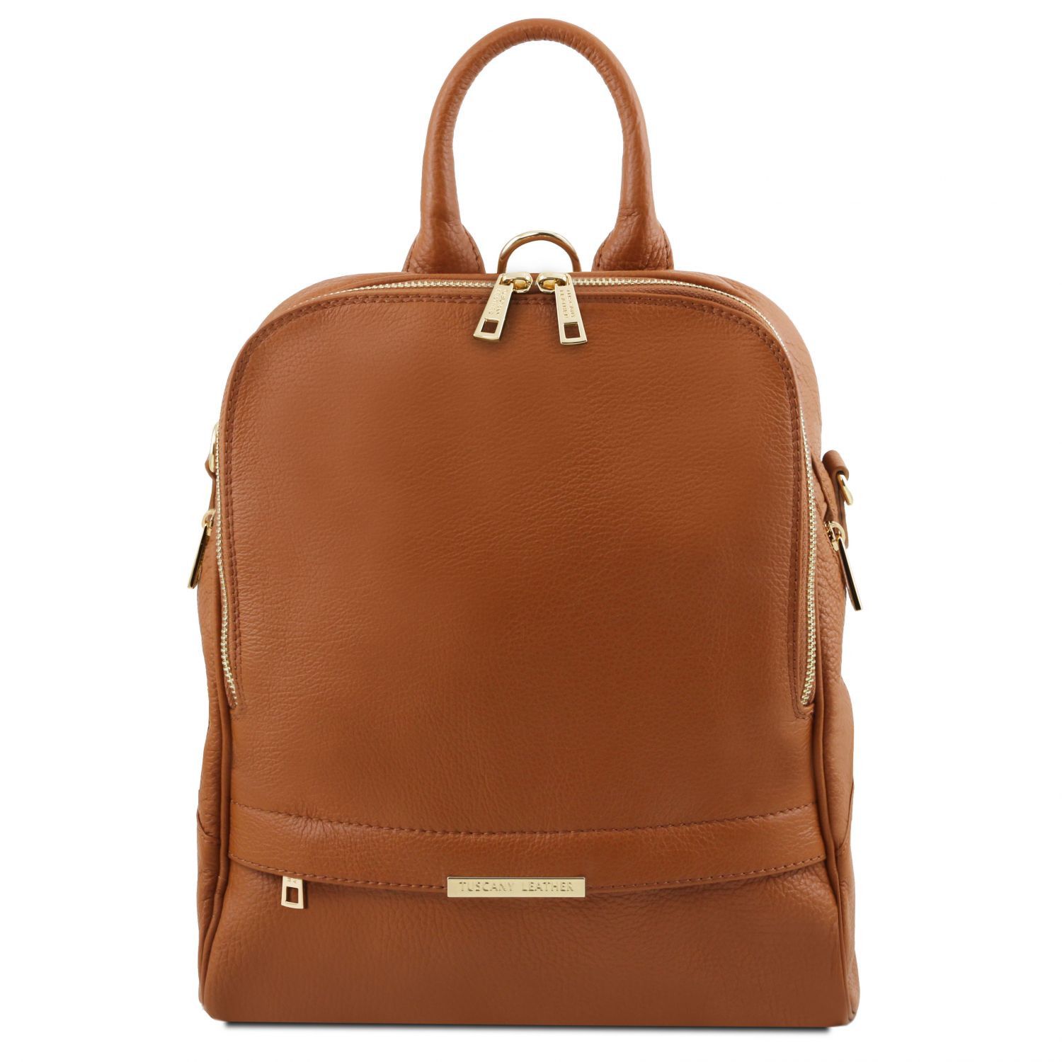 TL Bag - Sac à dos pour femme en cuir souple - Cognac (TL141376)