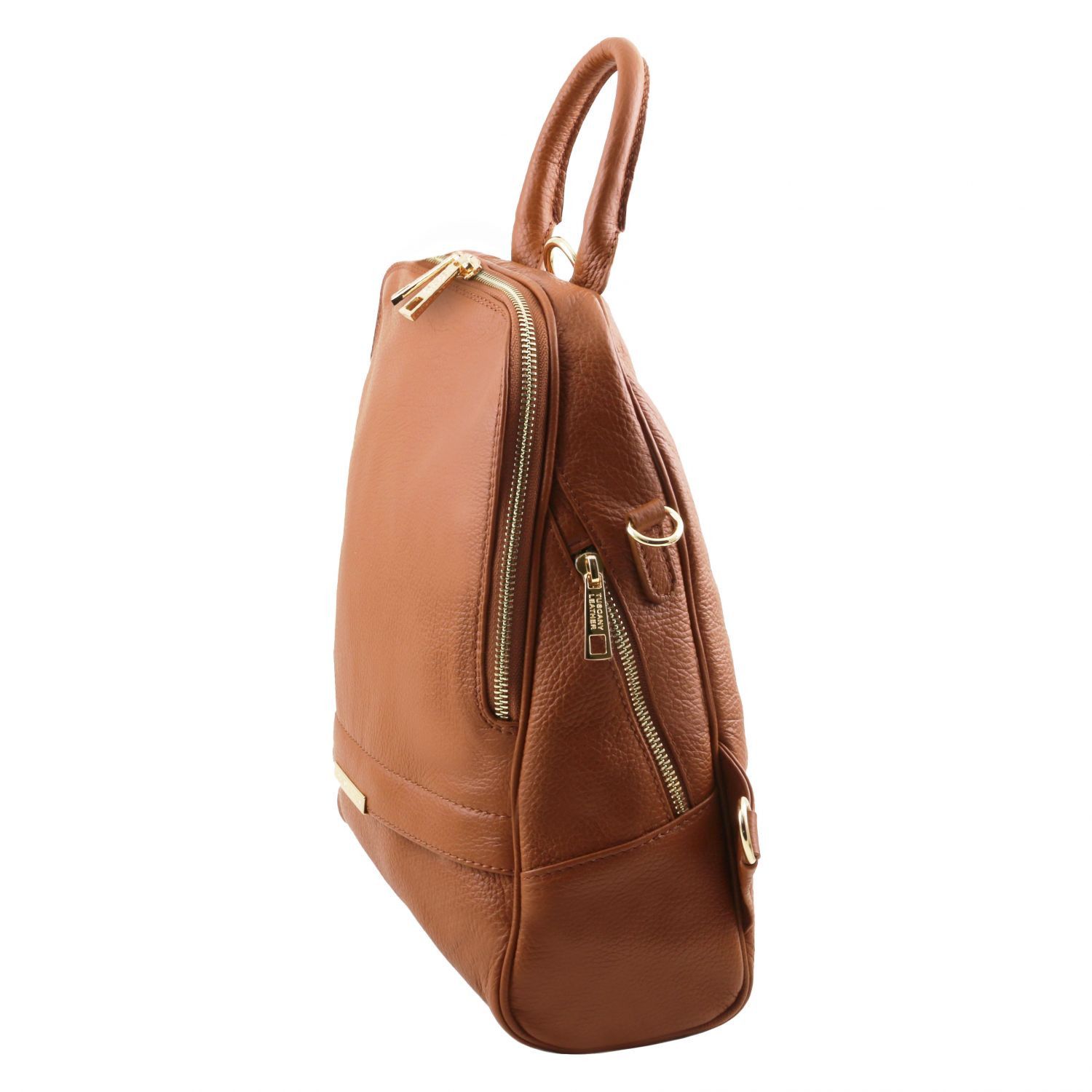 TL Bag - Sac à dos pour femme en cuir souple - Cognac (TL141376)