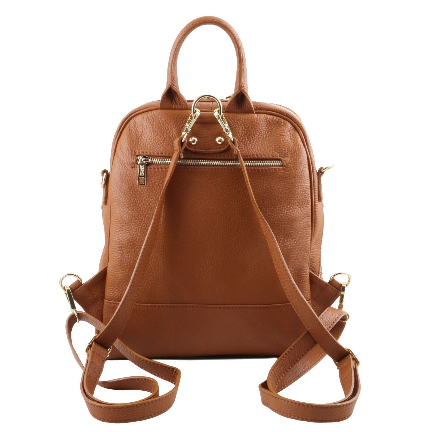 TL Bag - Sac à dos pour femme en cuir souple - Cognac (TL141376)