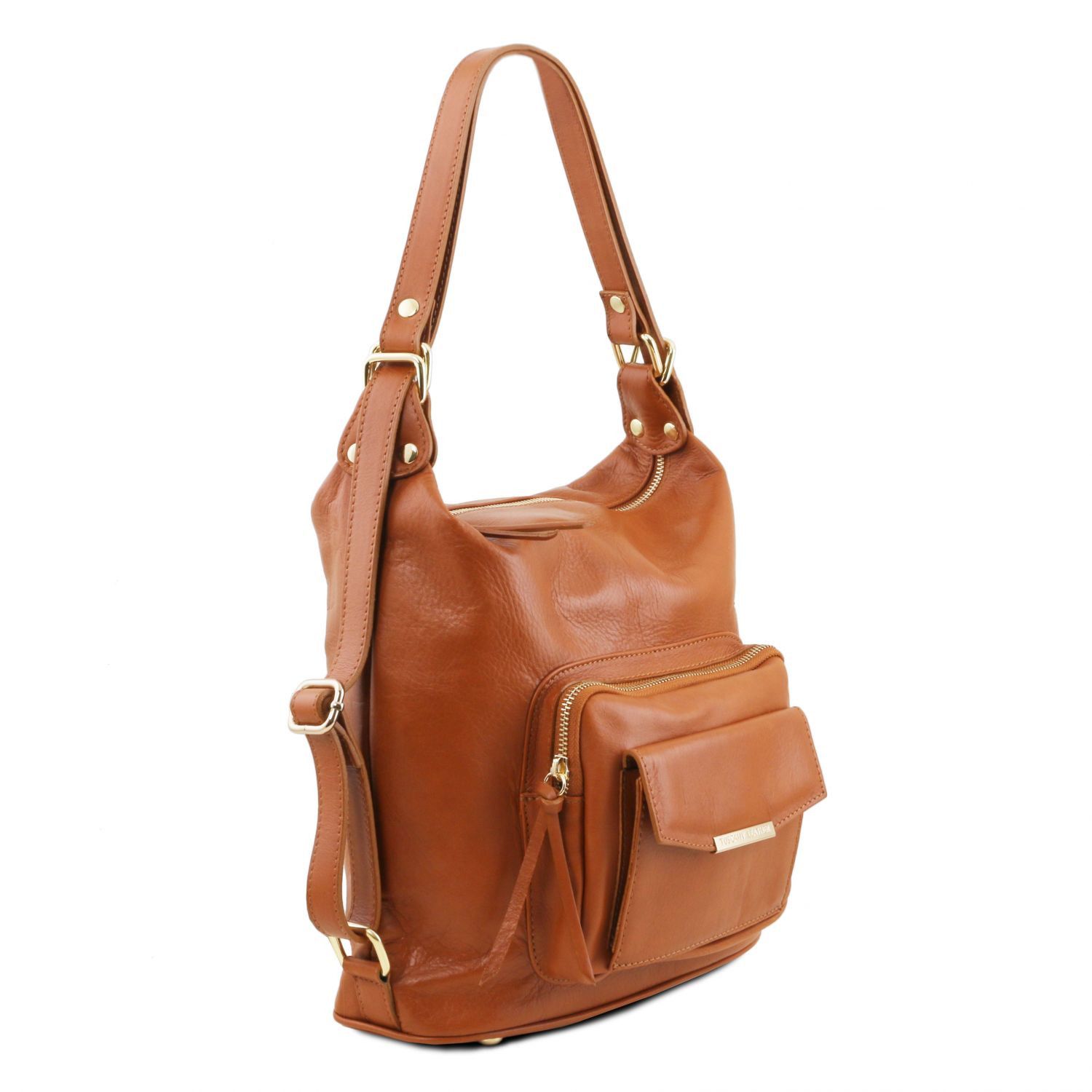 TL Bag - Sac en cuir convertible en sac à dos - Cannelle (TL141535)