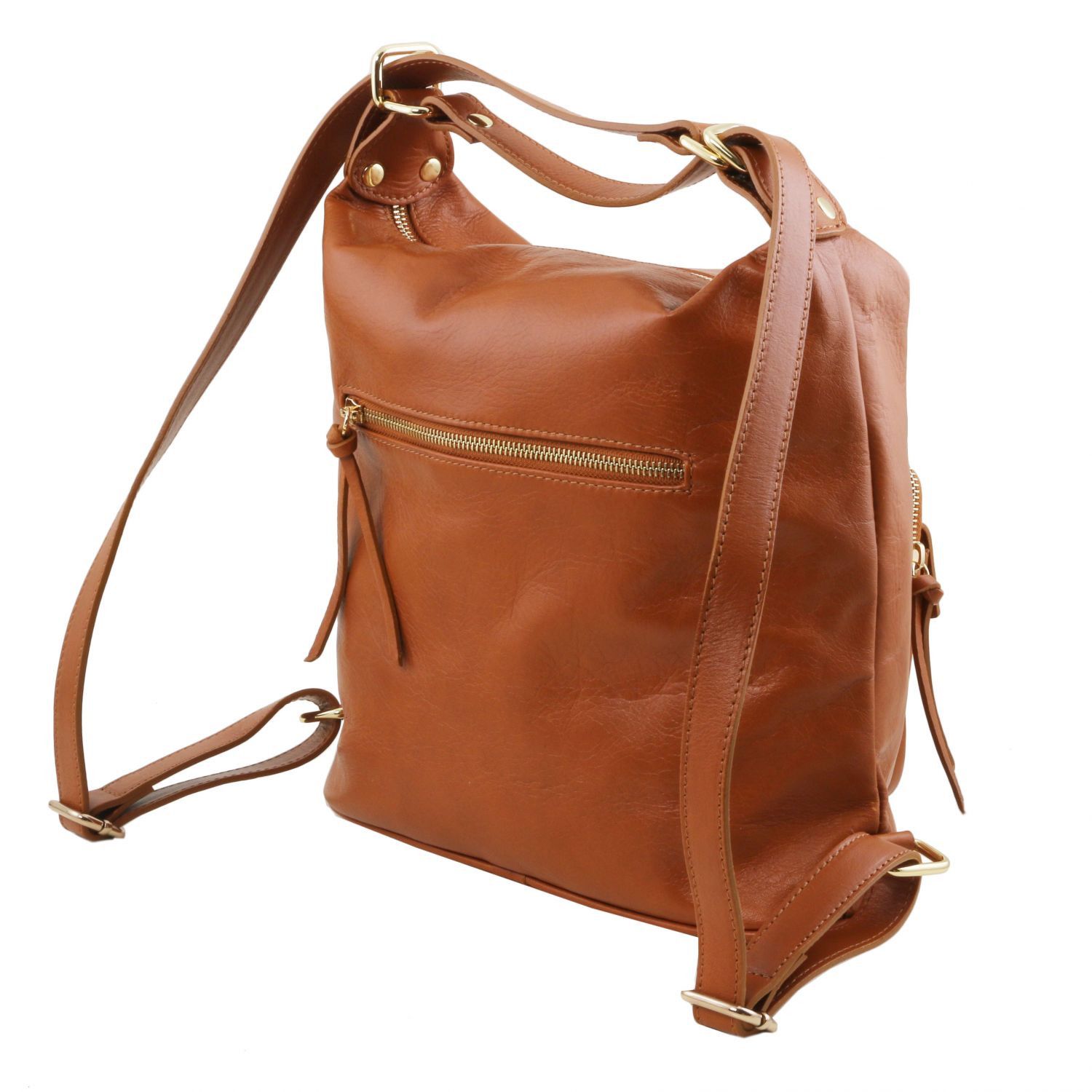 TL Bag - Sac en cuir convertible en sac à dos - Cannelle (TL141535)