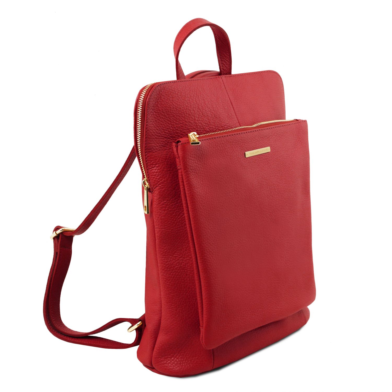 TL Bag - Sac à dos pour femme en cuir souple - Rouge Lipstick (TL141682)