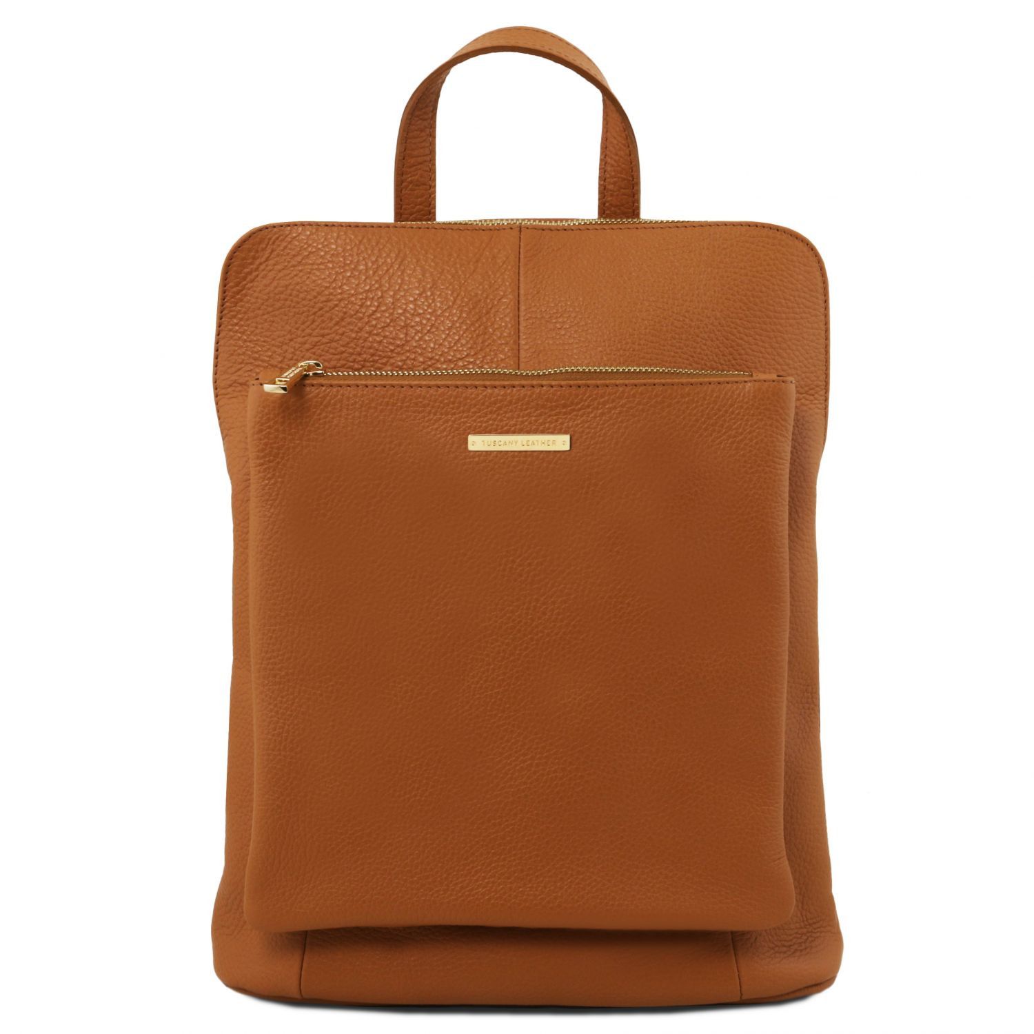 TL Bag - Sac à dos pour femme en cuir souple - Cognac (TL141682)