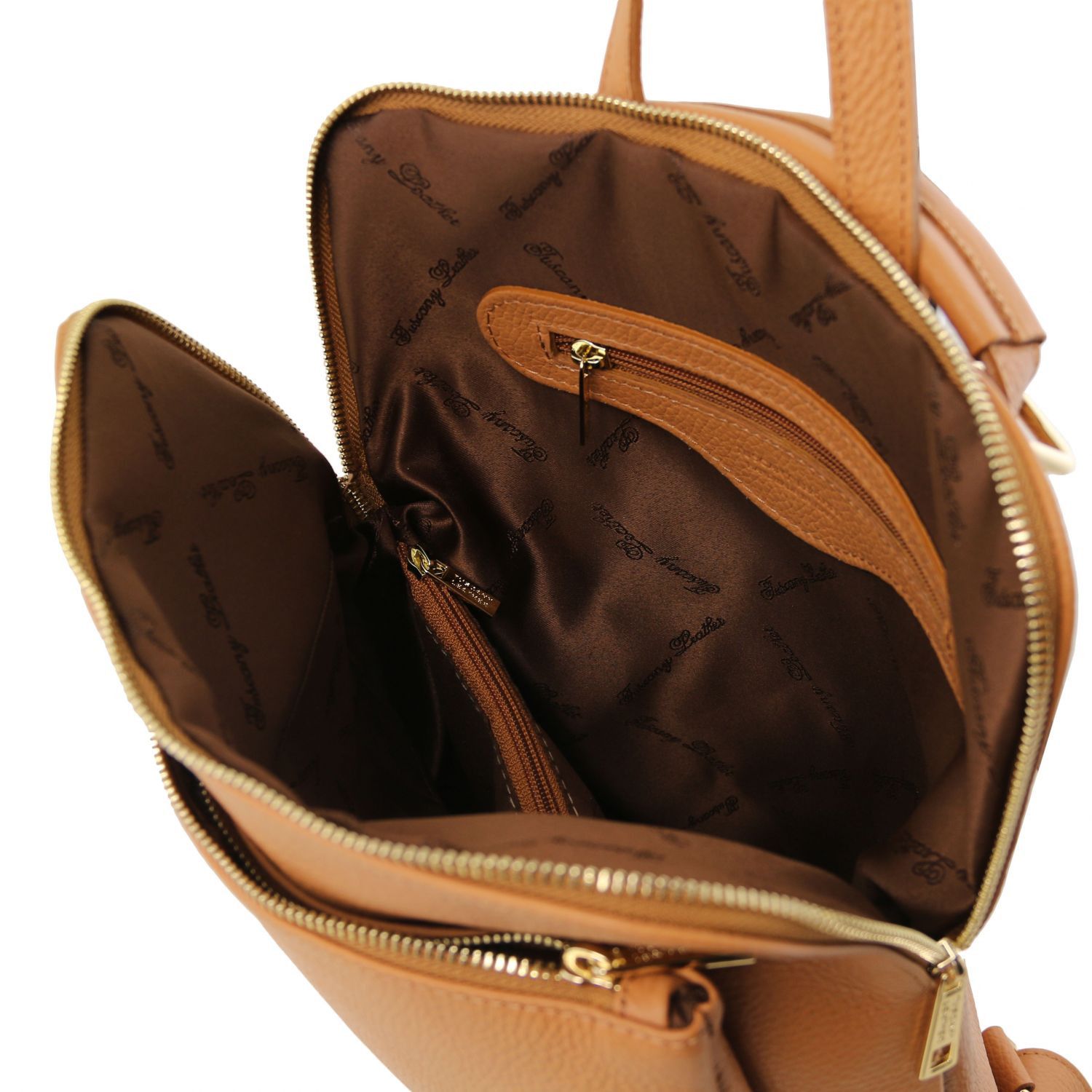 TL Bag - Sac à dos pour femme en cuir souple - Cognac (TL141682)