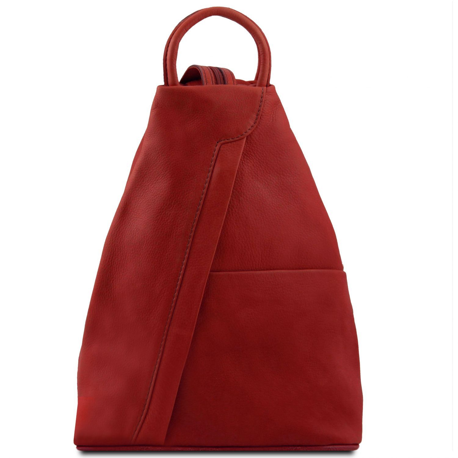 Shanghai - Sac à dos en cuir - Rouge (TL140963)