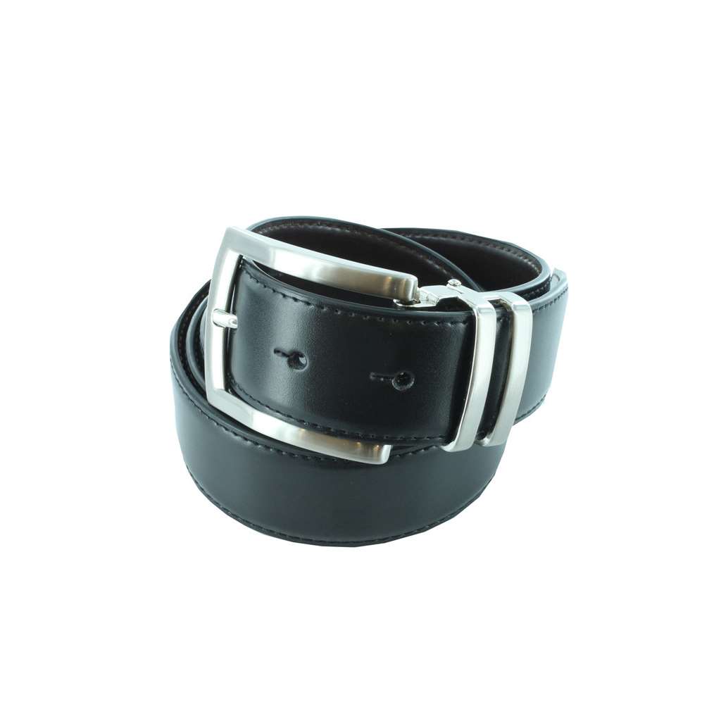 Ceinture cuir noir et marron réversible - Homme