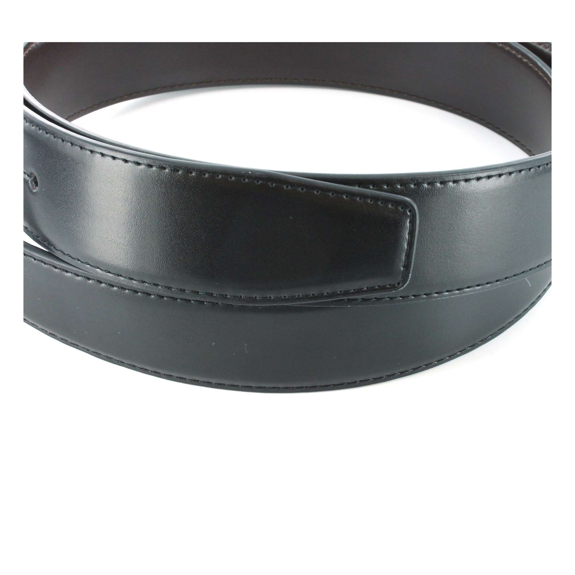 Ceinture cuir noir et marron réversible - Homme