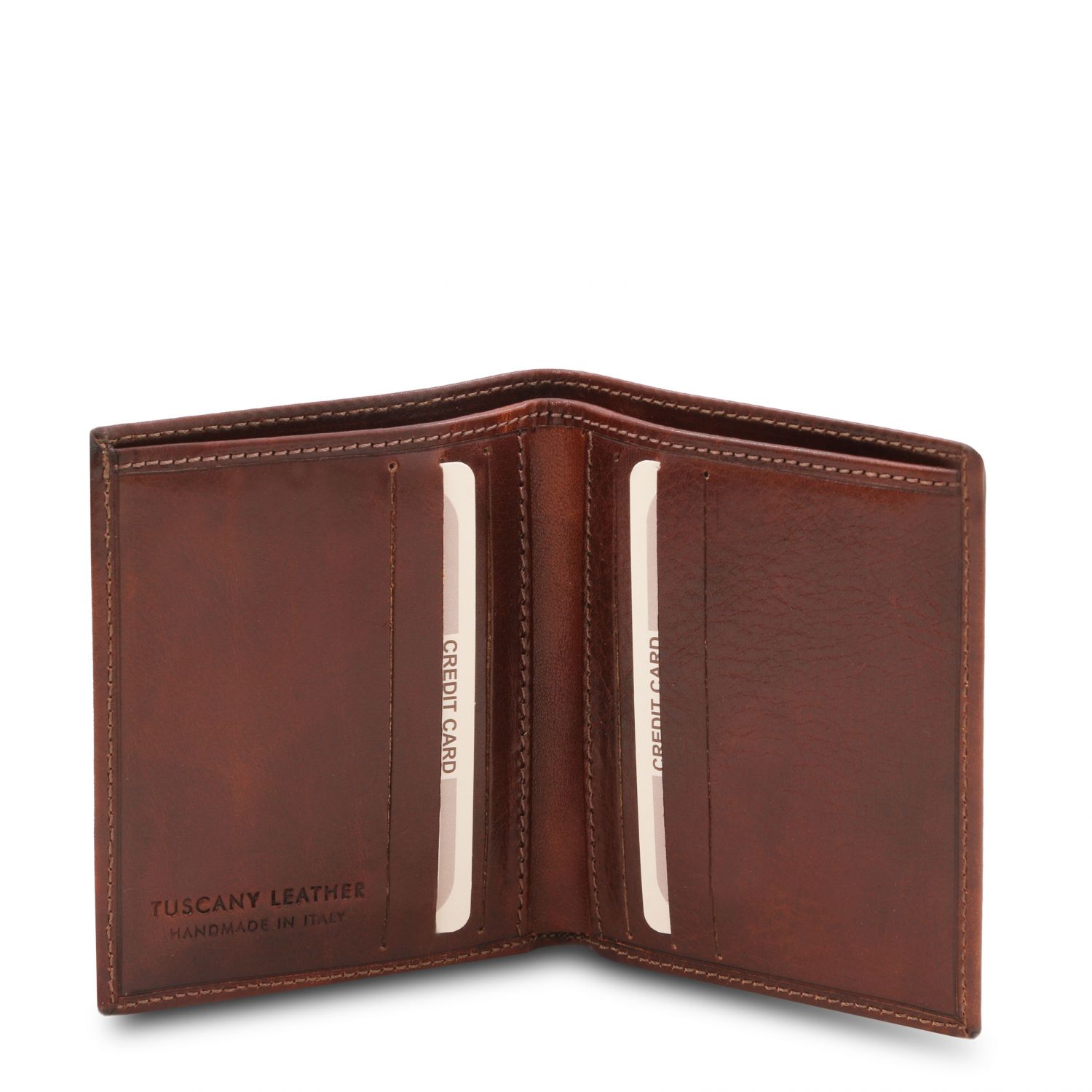Elégant portefeuille en cuir pour homme 2 volets - Marron (TL142064)