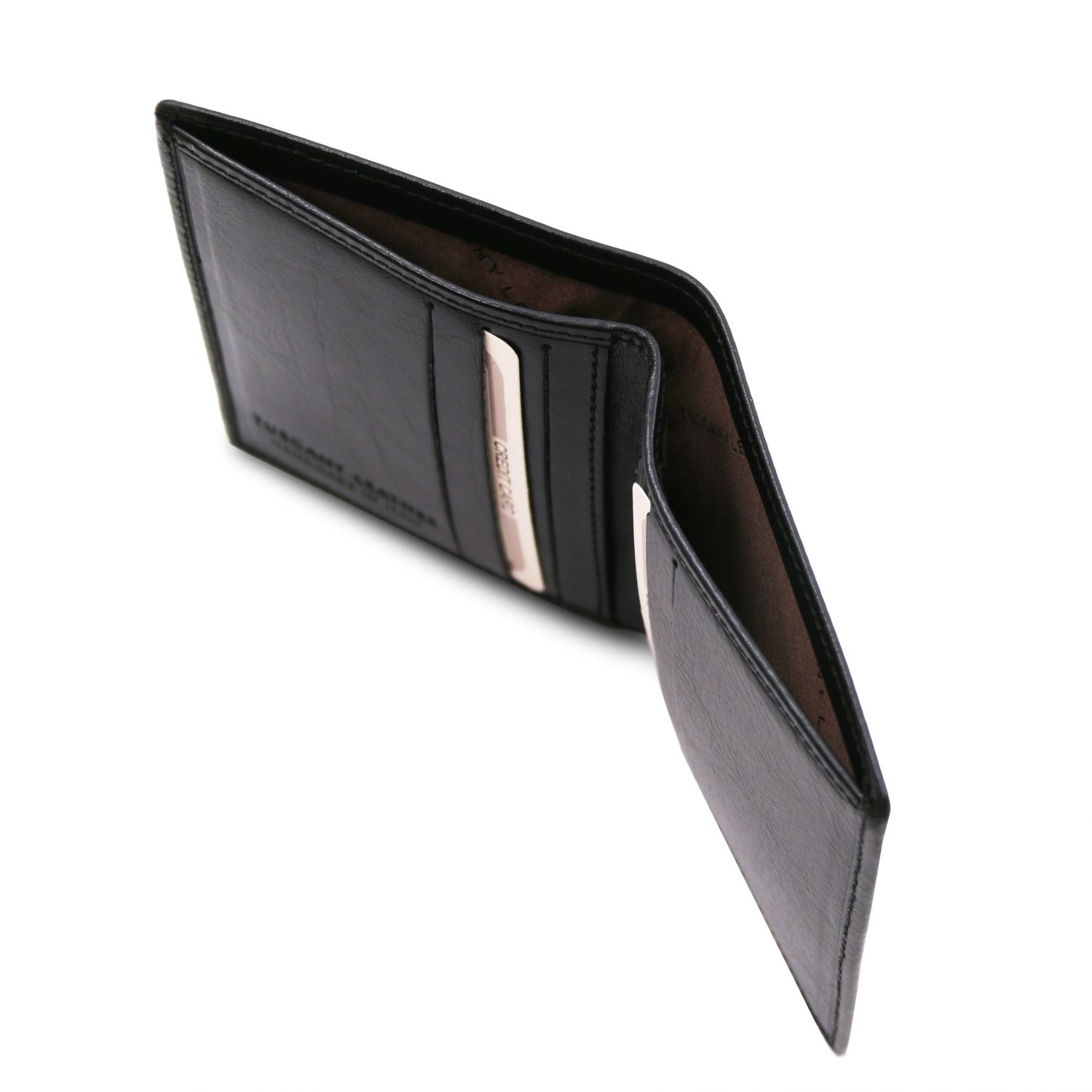 Elégant portefeuille en cuir pour homme 2 volets - Noir (TL142064)