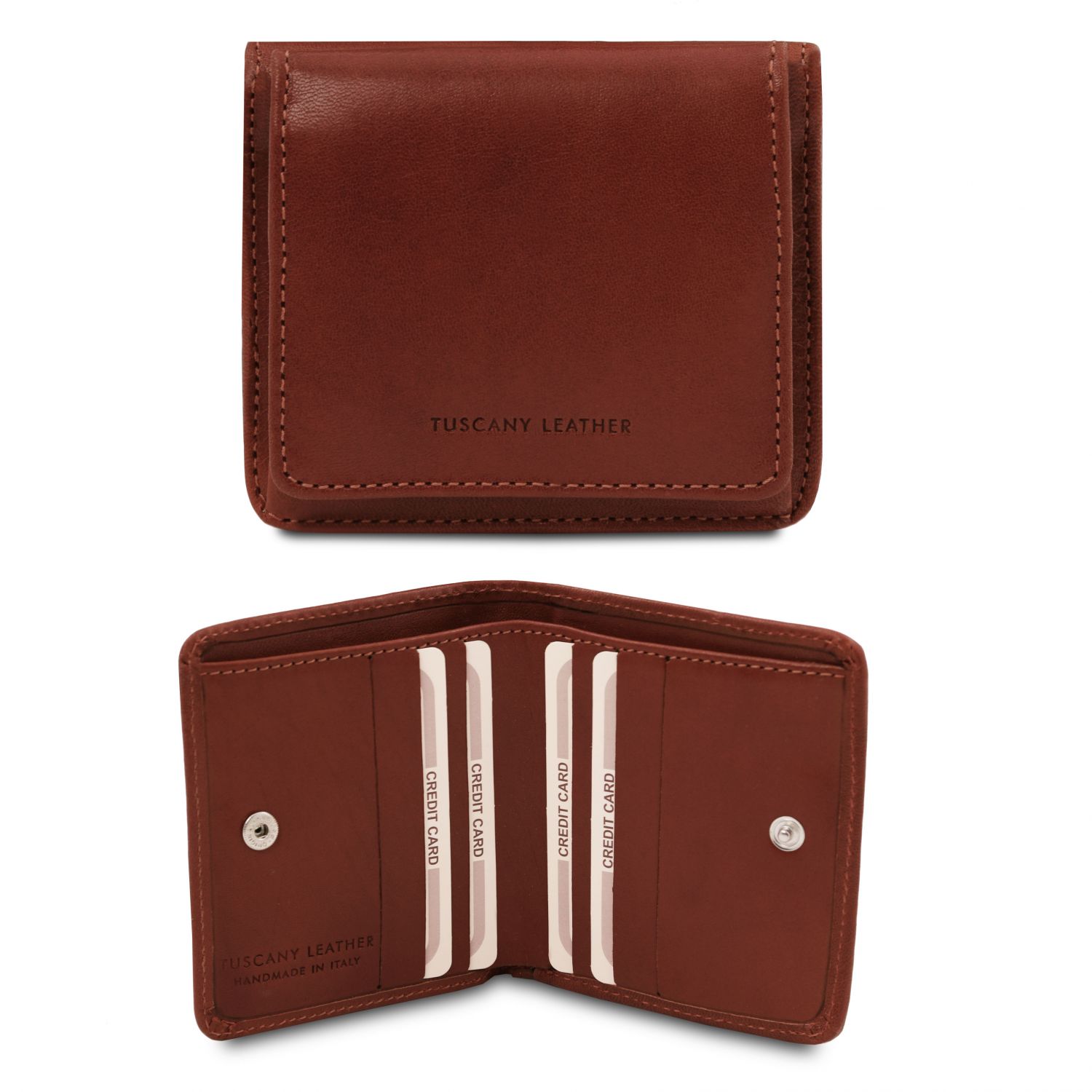 Elégant portefeuille en cuir avec porte monnaie - Marron (TL142059)