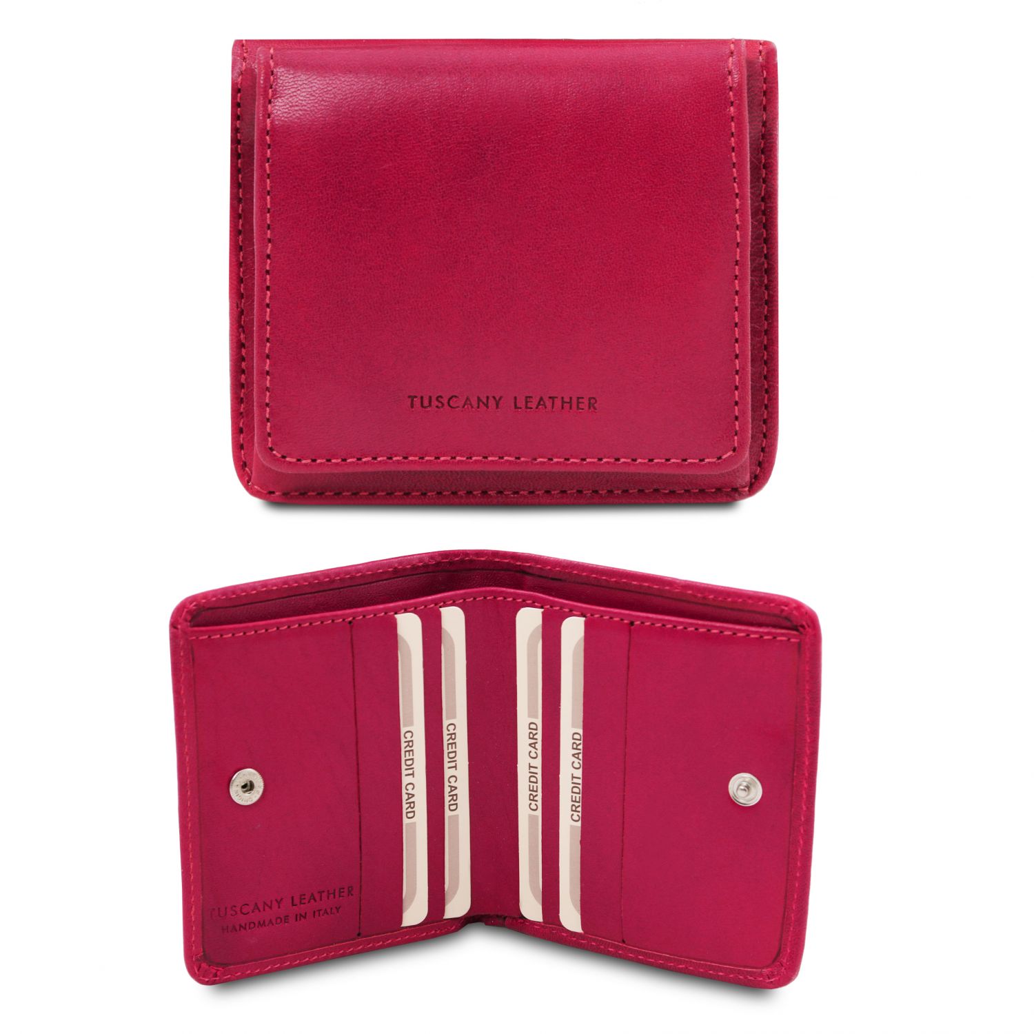 Elégant portefeuille en cuir avec porte monnaie - Fuchsia (TL142059)