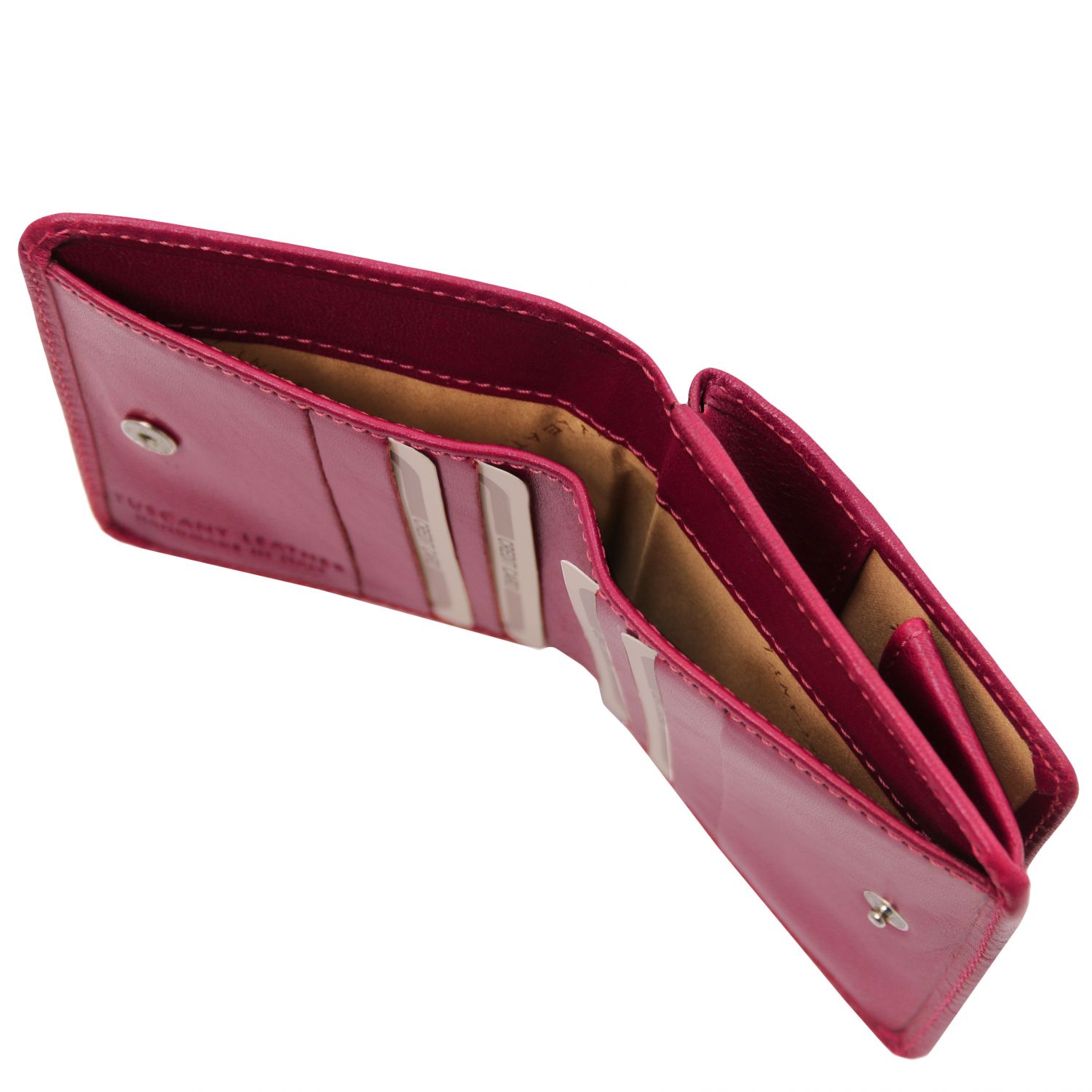 Elégant portefeuille en cuir avec porte monnaie - Fuchsia (TL142059)