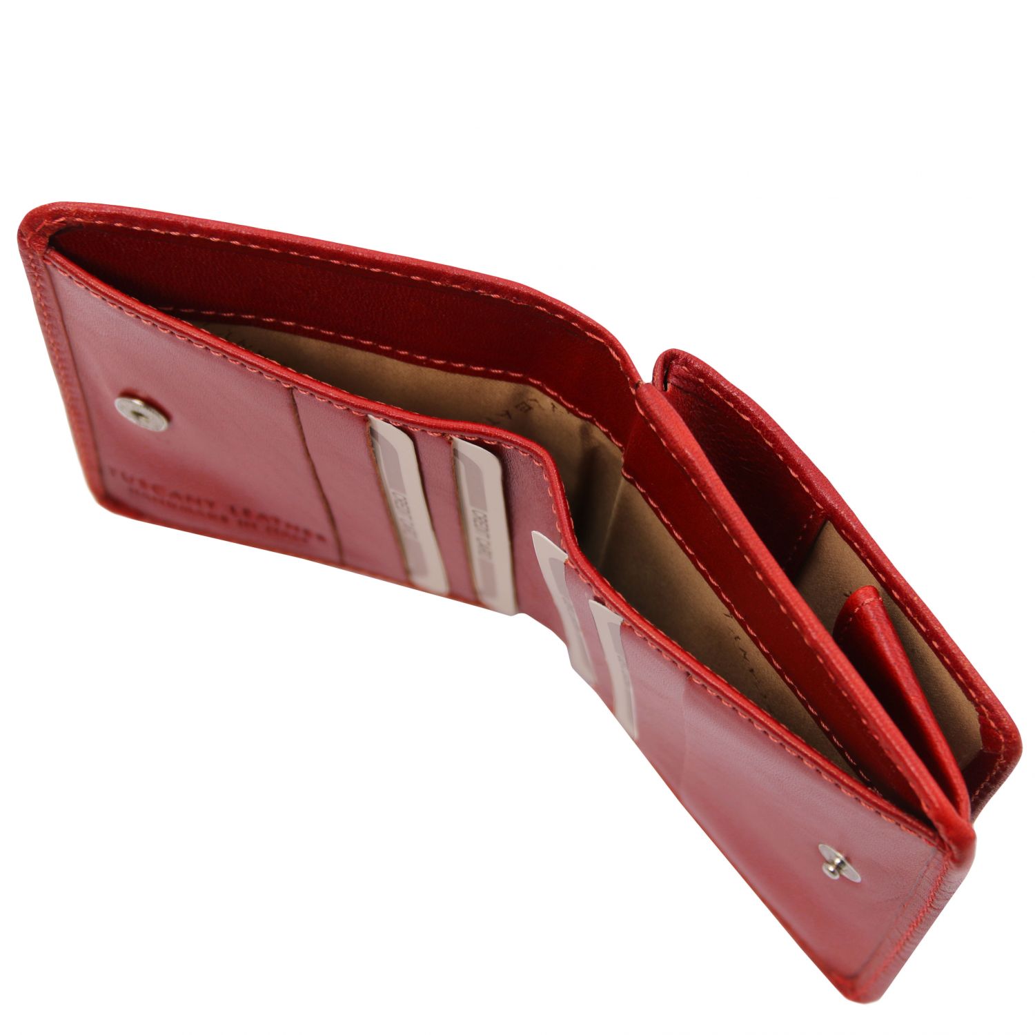 Elégant portefeuille en cuir avec porte monnaie - Rouge (TL142059)