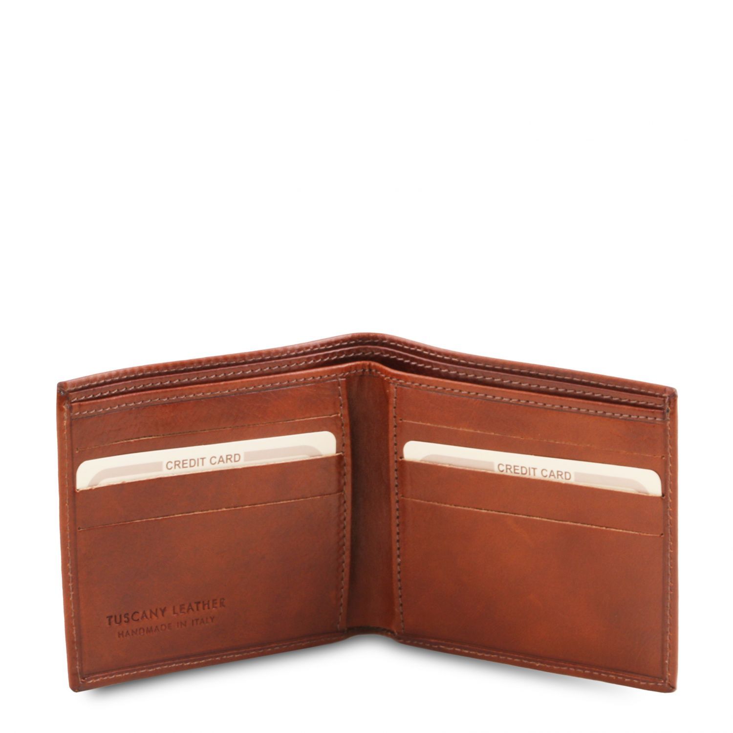 Elégant portefeuille en cuir pour homme 2 volets - Marron foncé (TL140797)