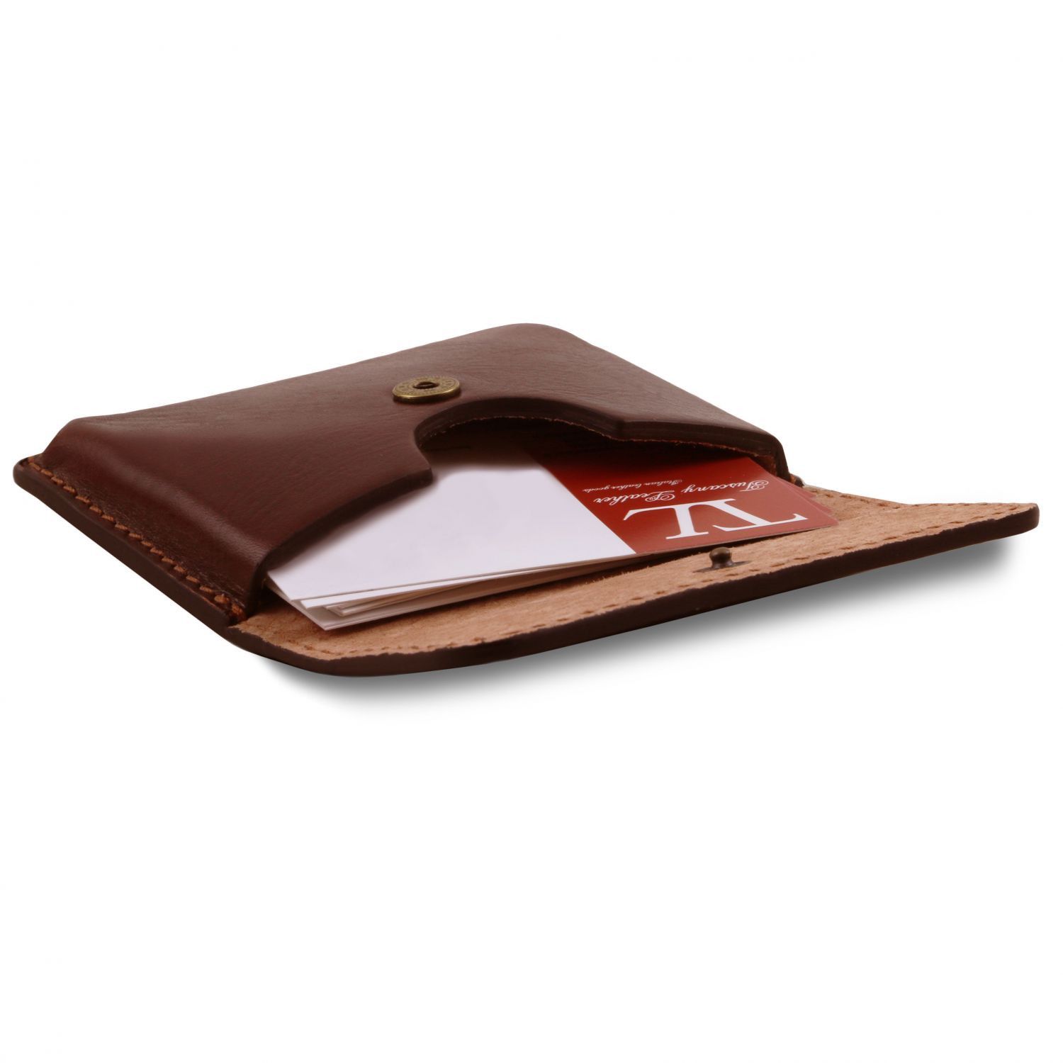 Etui pour cartes de visite en cuir - Marron (TL141378)