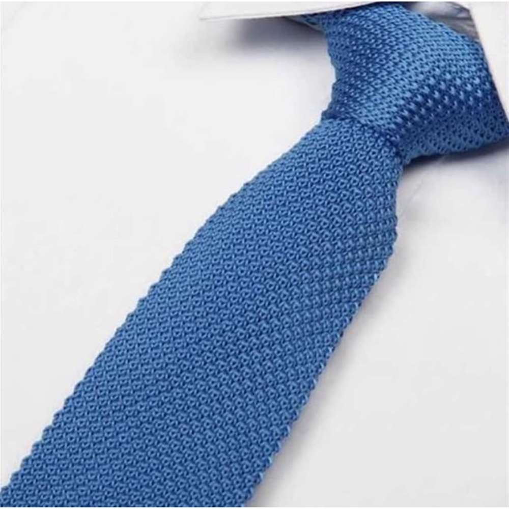 Cravate tricot bleu ciel - Homme