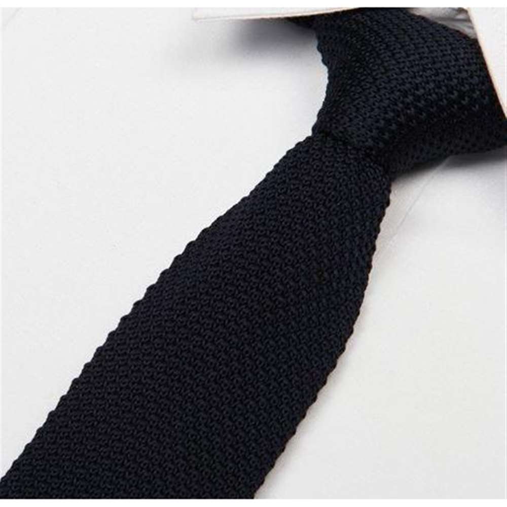Cravate tricot noire - Homme