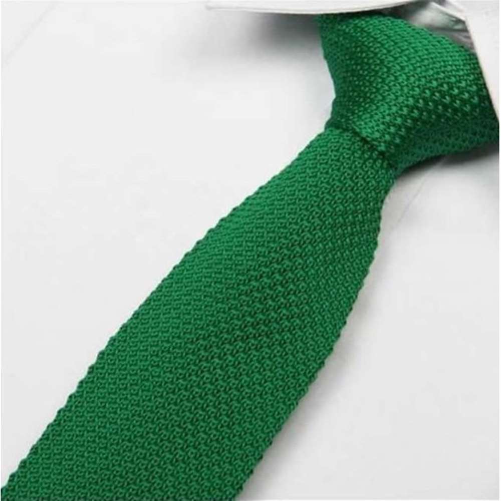 Cravate tricot vert emeraude - Homme