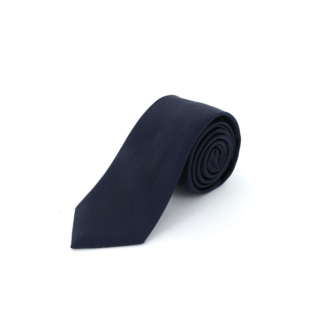 Cravate en soie twill bleu marine - Homme