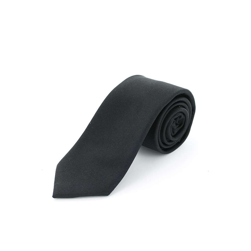 Cravate en soie twill noire - Homme