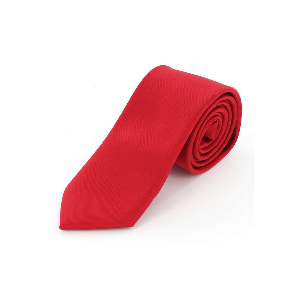 Cravate microfibre twill rouge - Homme