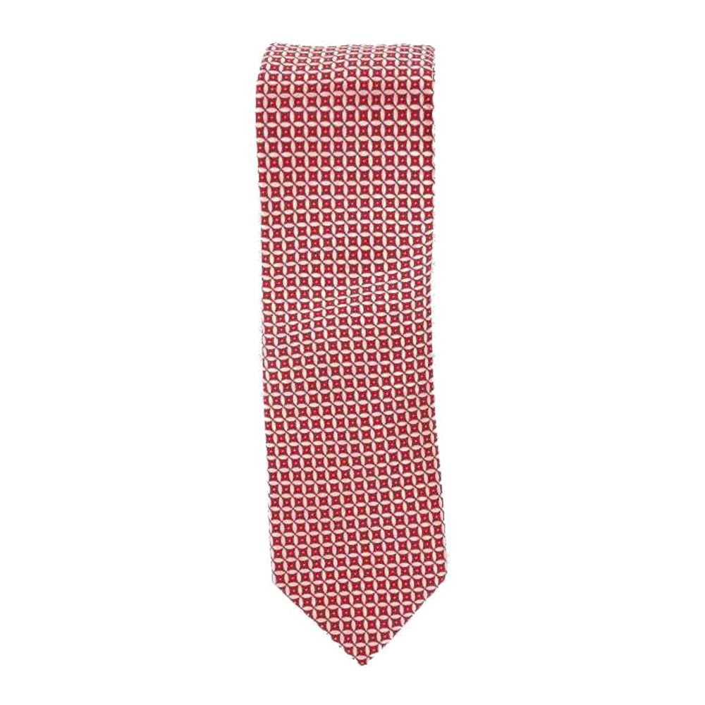 Cravate 100% soie rouge et blancs - Homme