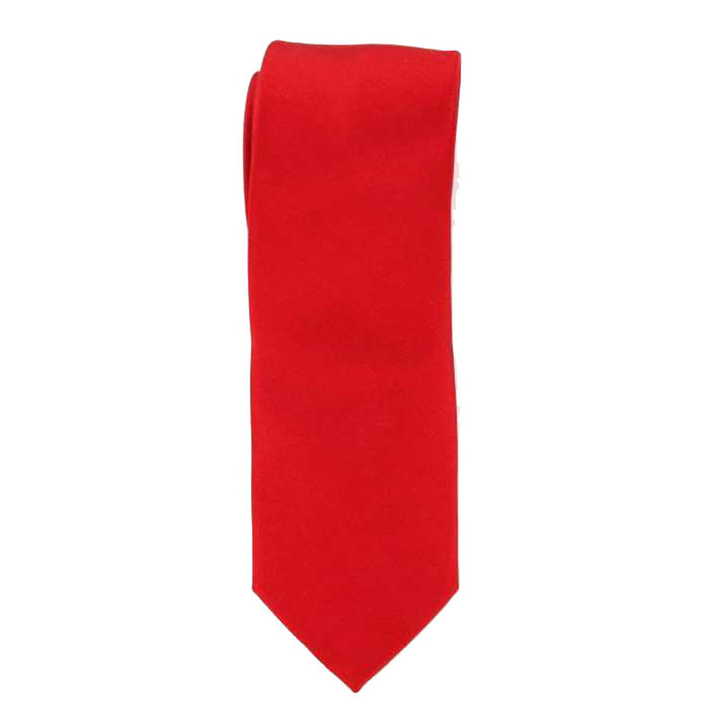 Cravate 100% rouge vermillon - Homme