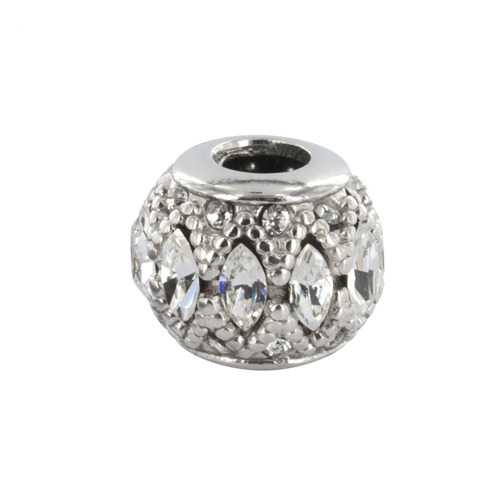 Perle cristal de Swarovski et argent 925/1000 rhodié  