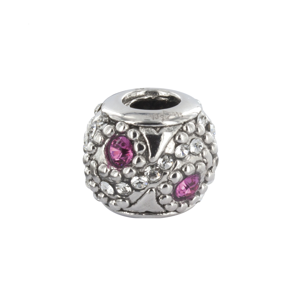 Perle cristal de Swarovski et argent 925/1000 rhodié  