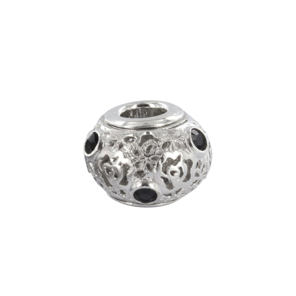 Perle cristal de Swarovski et argent 925/1000 rhodié  